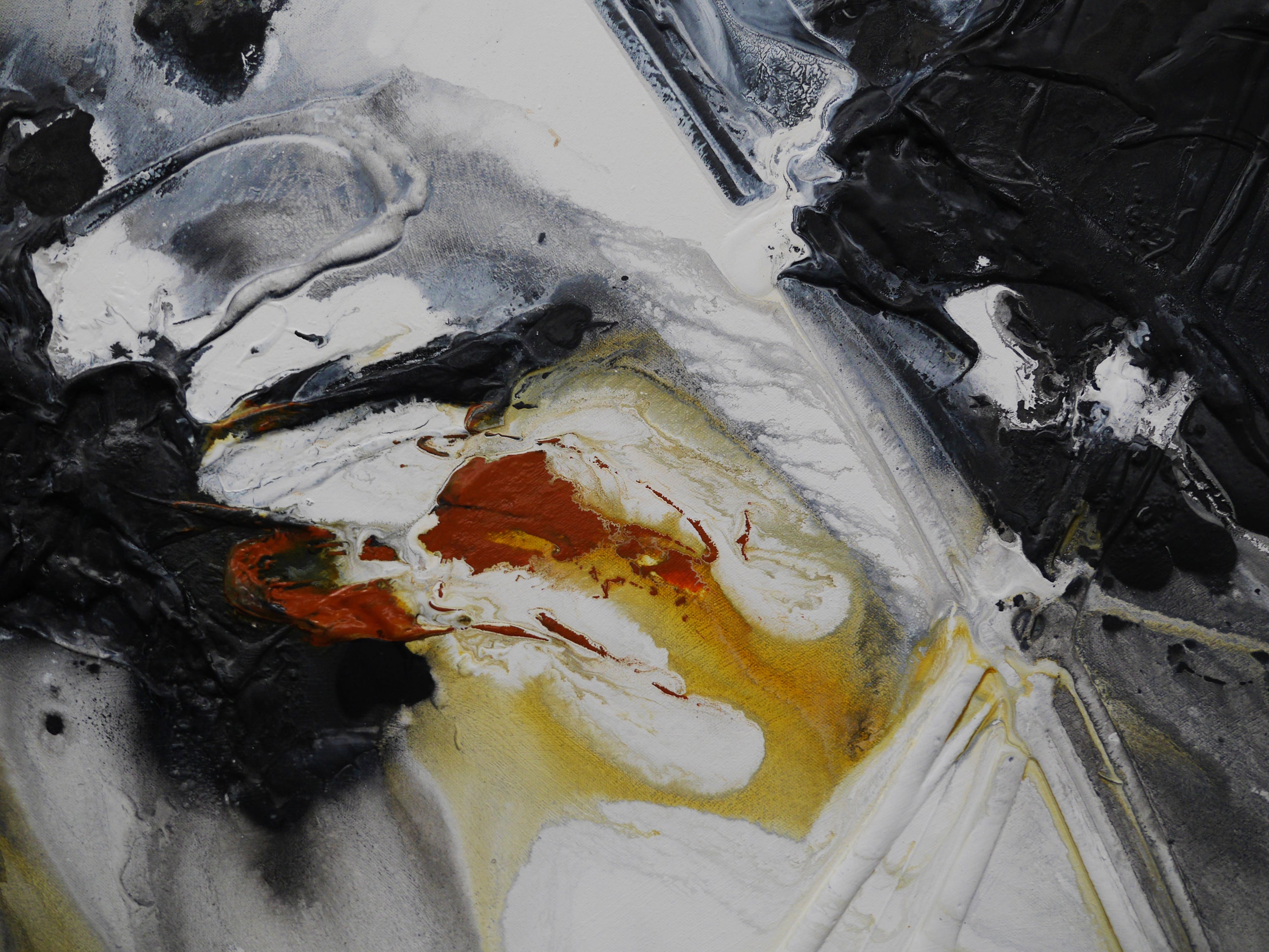Sienna Steel 240cm x 100cm Textured Abstract Painting (SOLD)