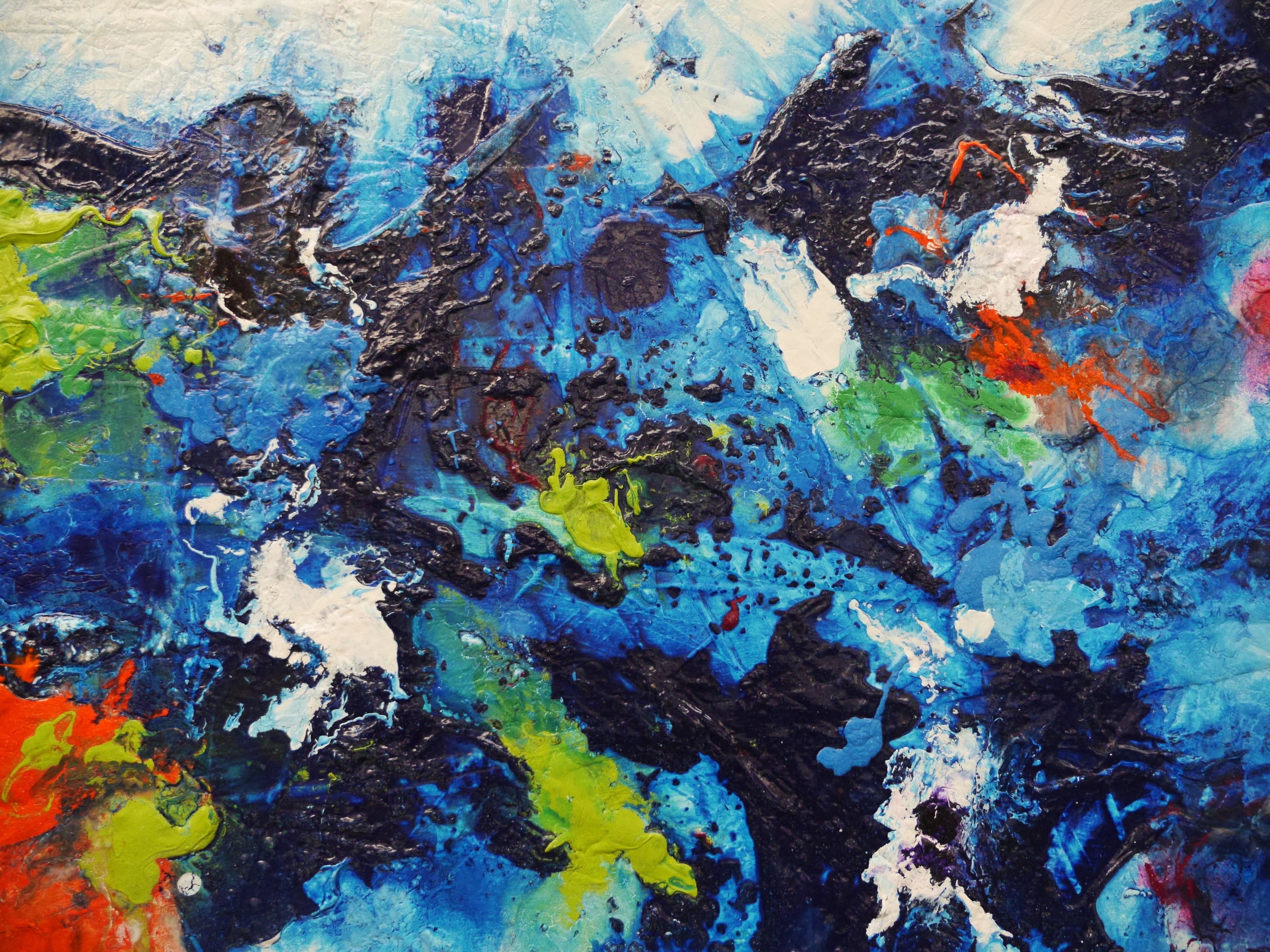 Organic Bouquet 240cm x 100cm Colourful Textured Abstract Painting (SOLD)