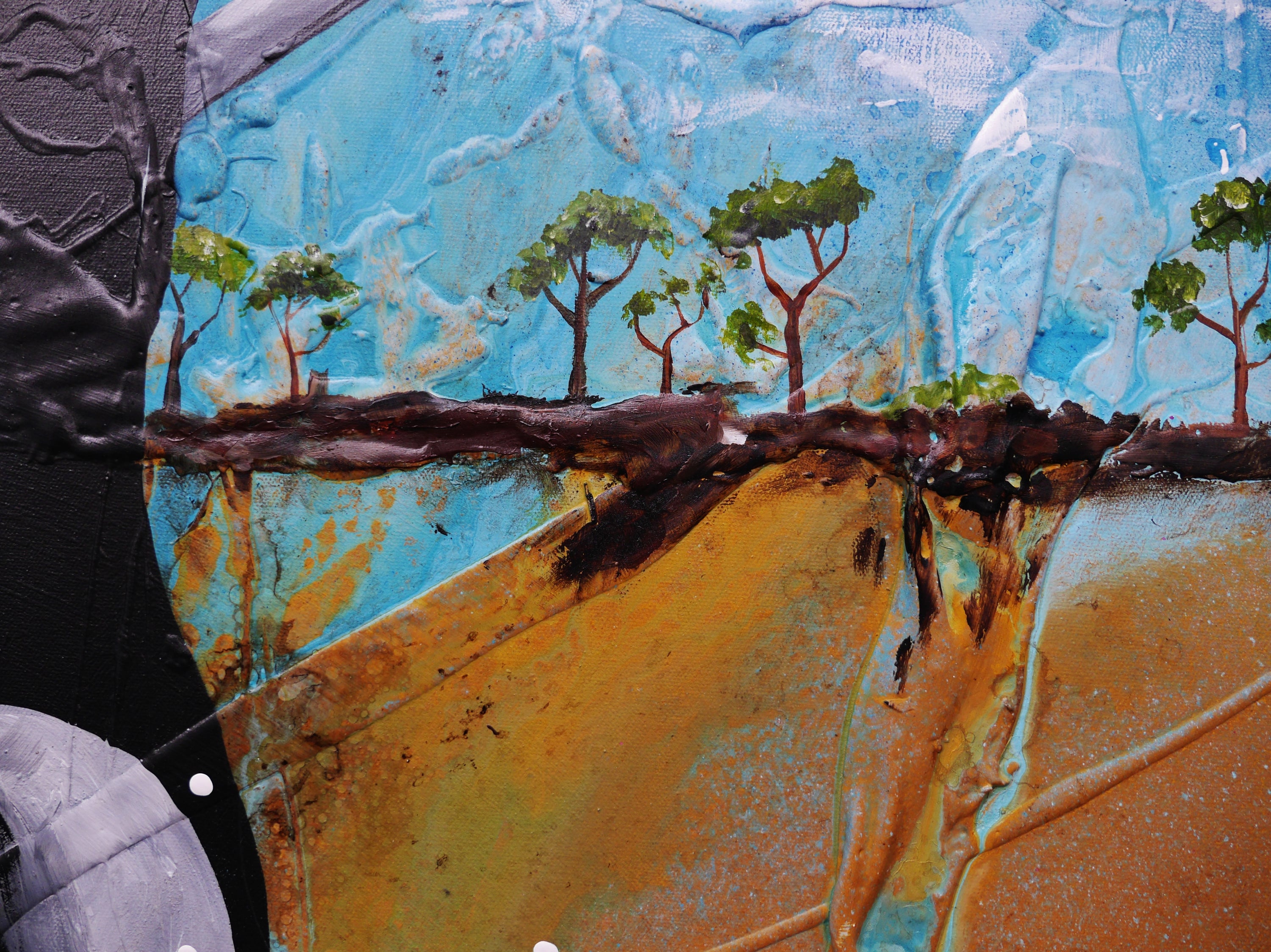Kelly Three 200cm x 120cm Ned Kelly Abstract Realism Textured Painting (SOLD)