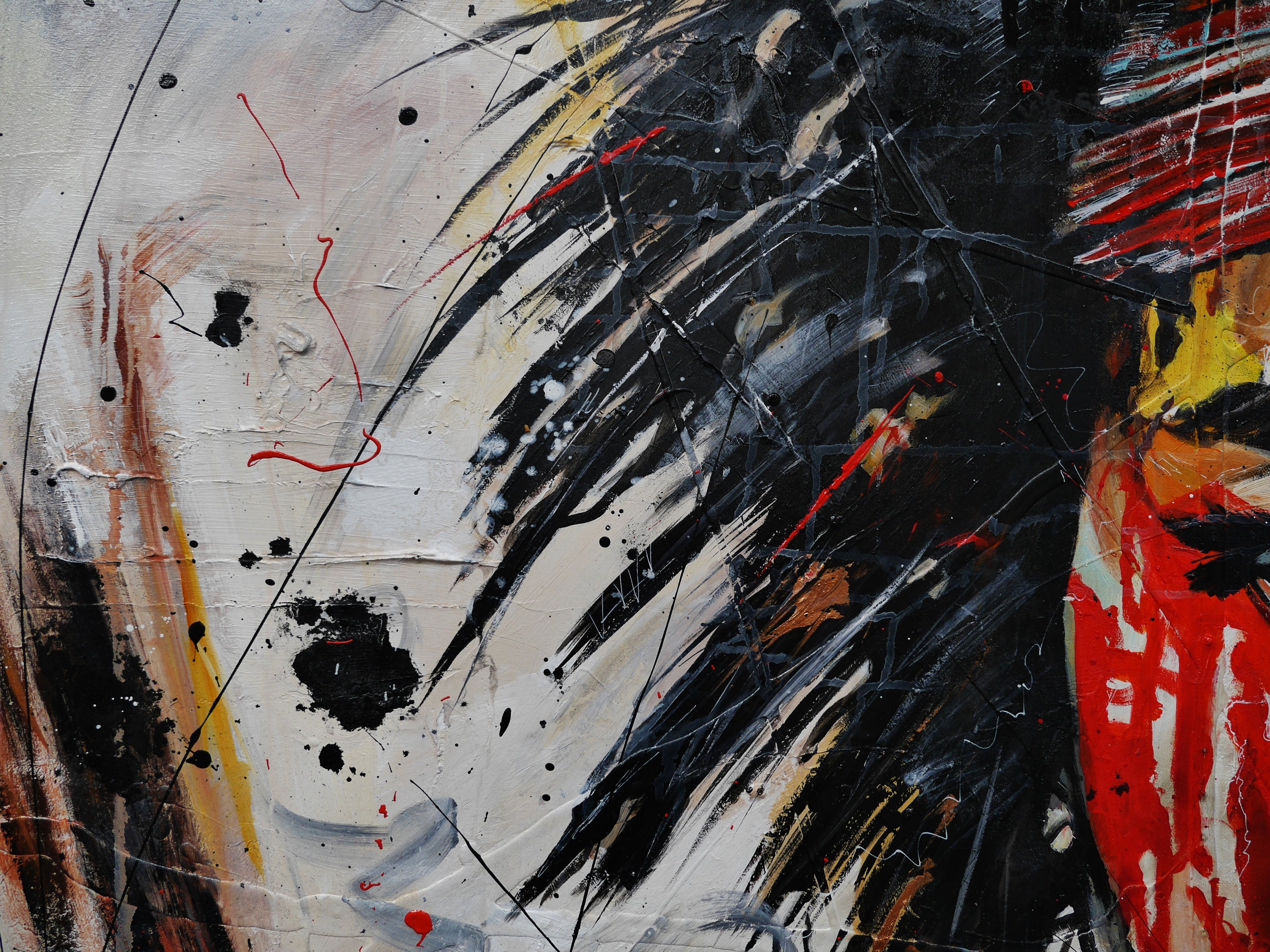 Tribal 190cm x 100cm Brave and Beautiful Abstract Framed Textured Painting (SOLD)