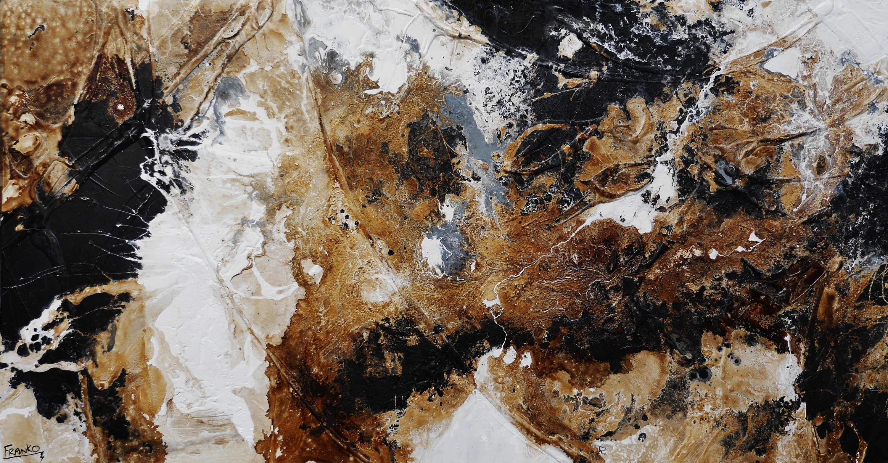 Rusted Atmosphere 190cm x 100cm Textured Abstract Painting (SOLD)-Abstract-[Franko_Artist]-[Australian_artist]-[Gold_Coast]-[Brisbane]-[modern]-[contemporary]-[original]-[Large_artwork]-Franklin Art Studio