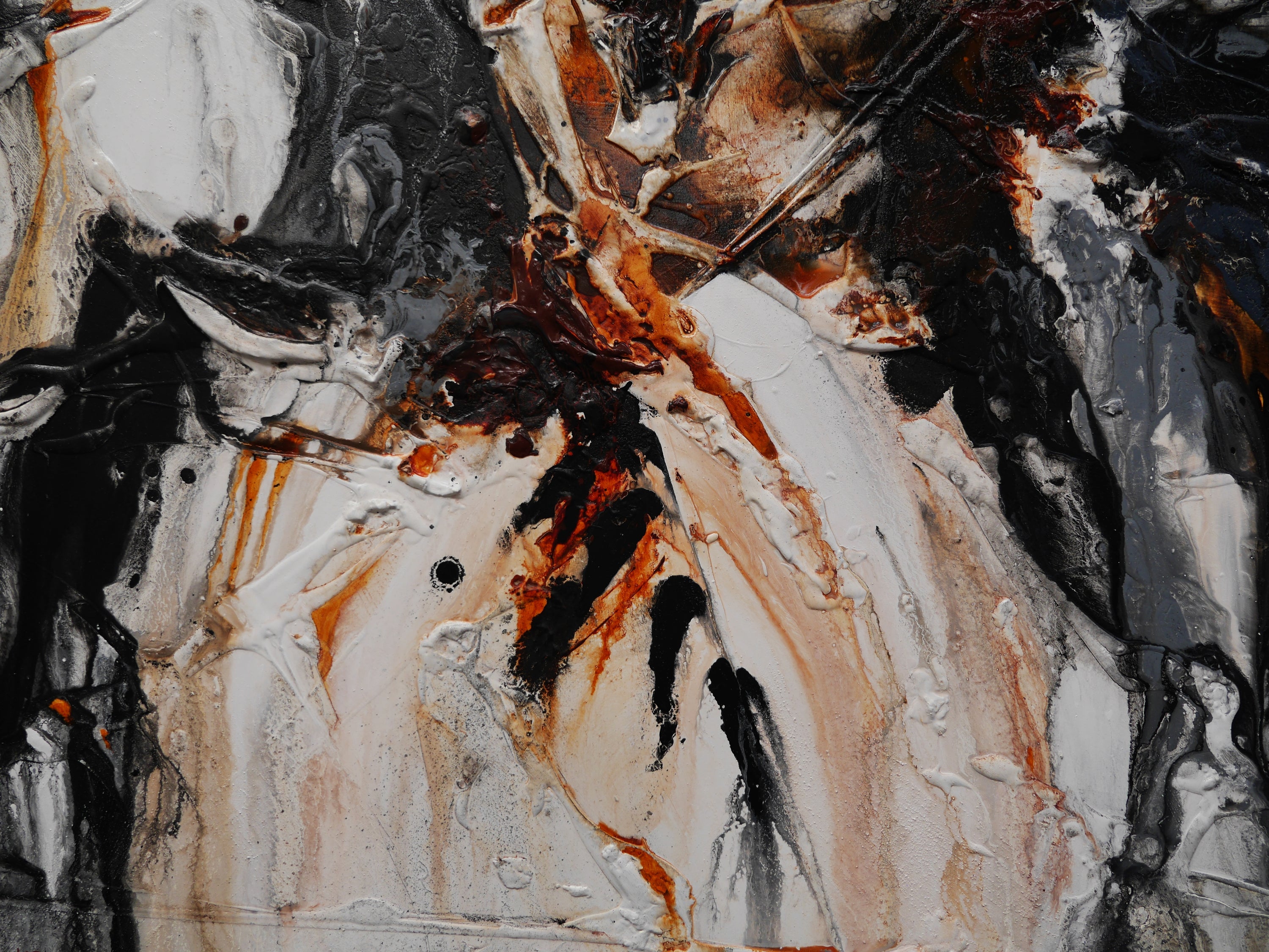 Rusted Divergence 295cm x 100cm Textured Abstract Painting (SOLD)