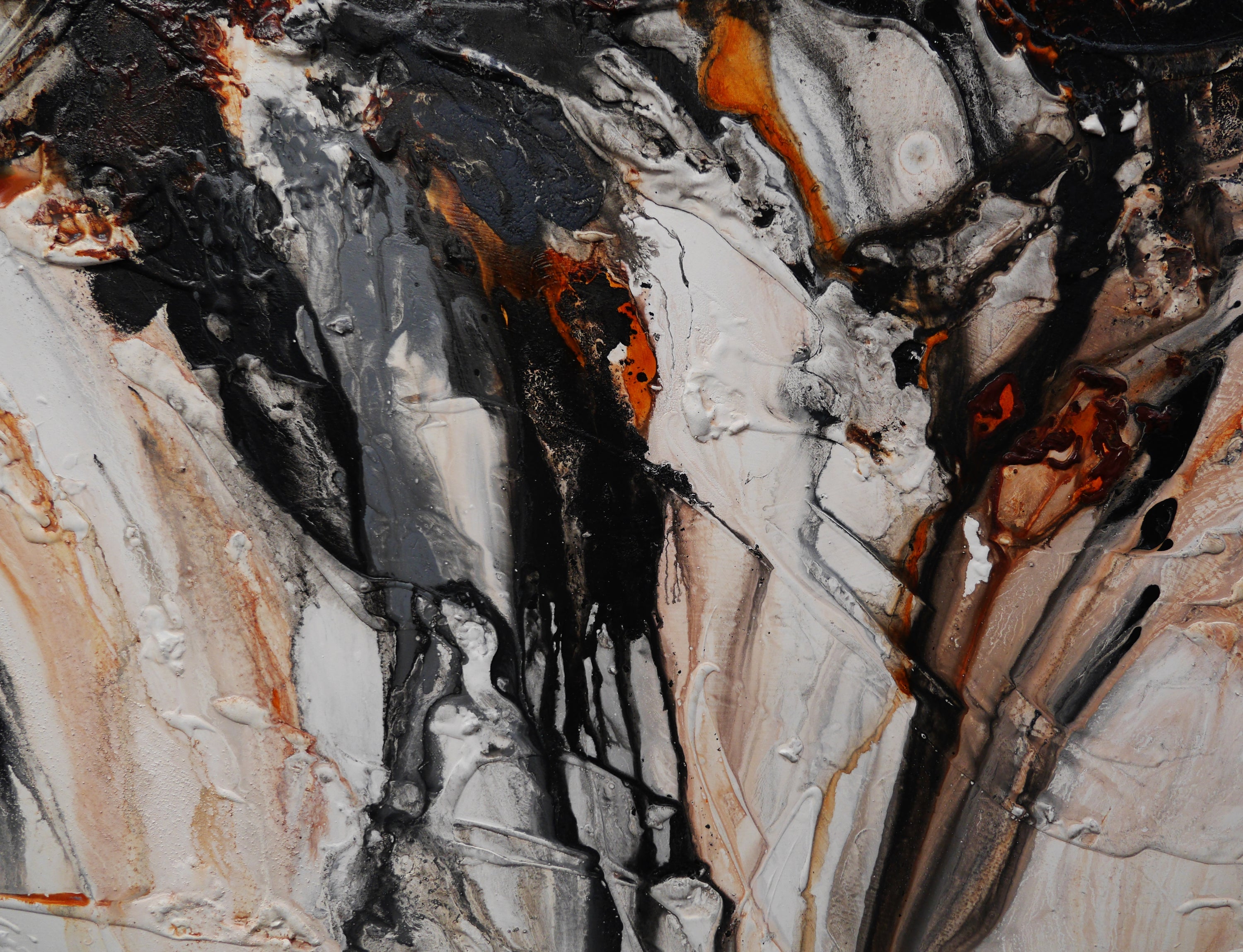 Rusted Divergence 295cm x 100cm Textured Abstract Painting (SOLD)