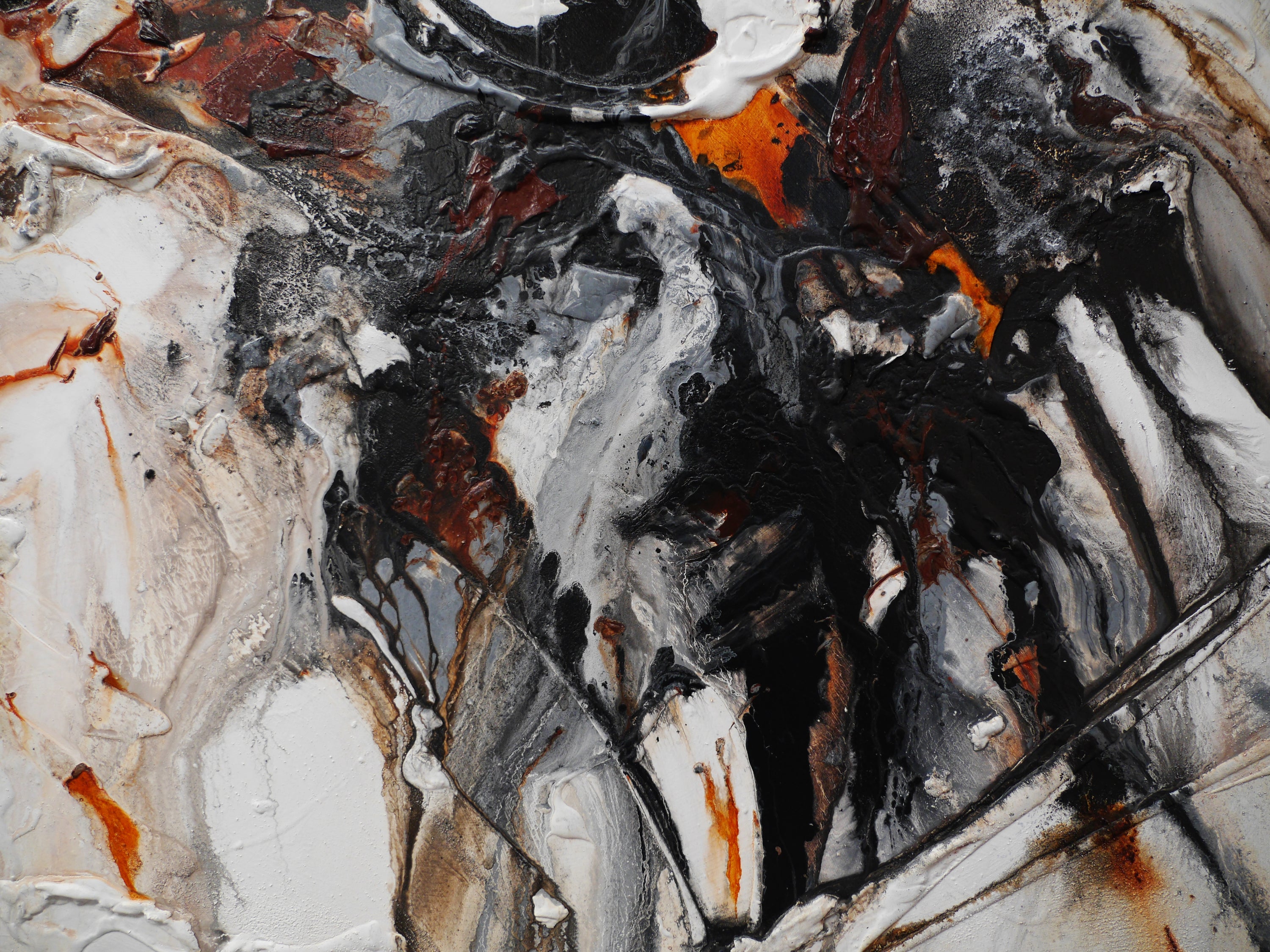 Rusted Divergence 295cm x 100cm Textured Abstract Painting (SOLD)