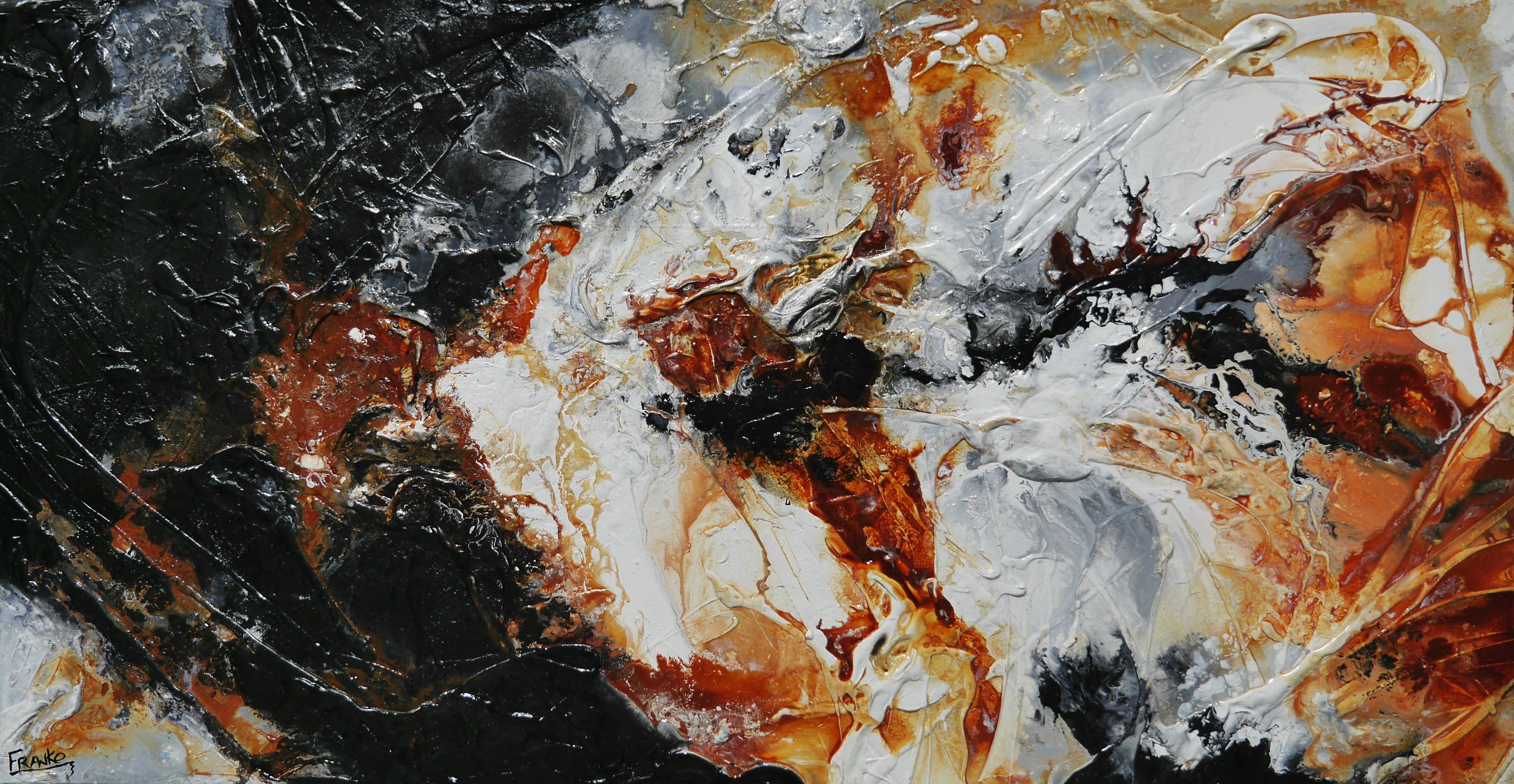 Oxide Nero 190cm x 100cm Textured Abstract Painting (SOLD)-Abstract-[Franko_Artist]-[Australian_artist]-[Gold_Coast]-[Brisbane]-[modern]-[contemporary]-[original]-[Large_artwork]-Franklin Art Studio