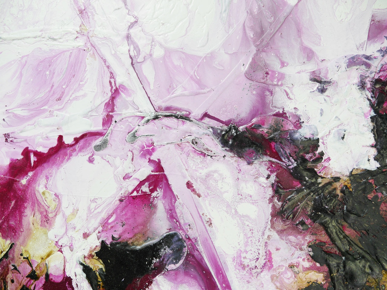Scarlett & Fig 240cm x 120cm Magenta Textured Abstract Painting (SOLD)