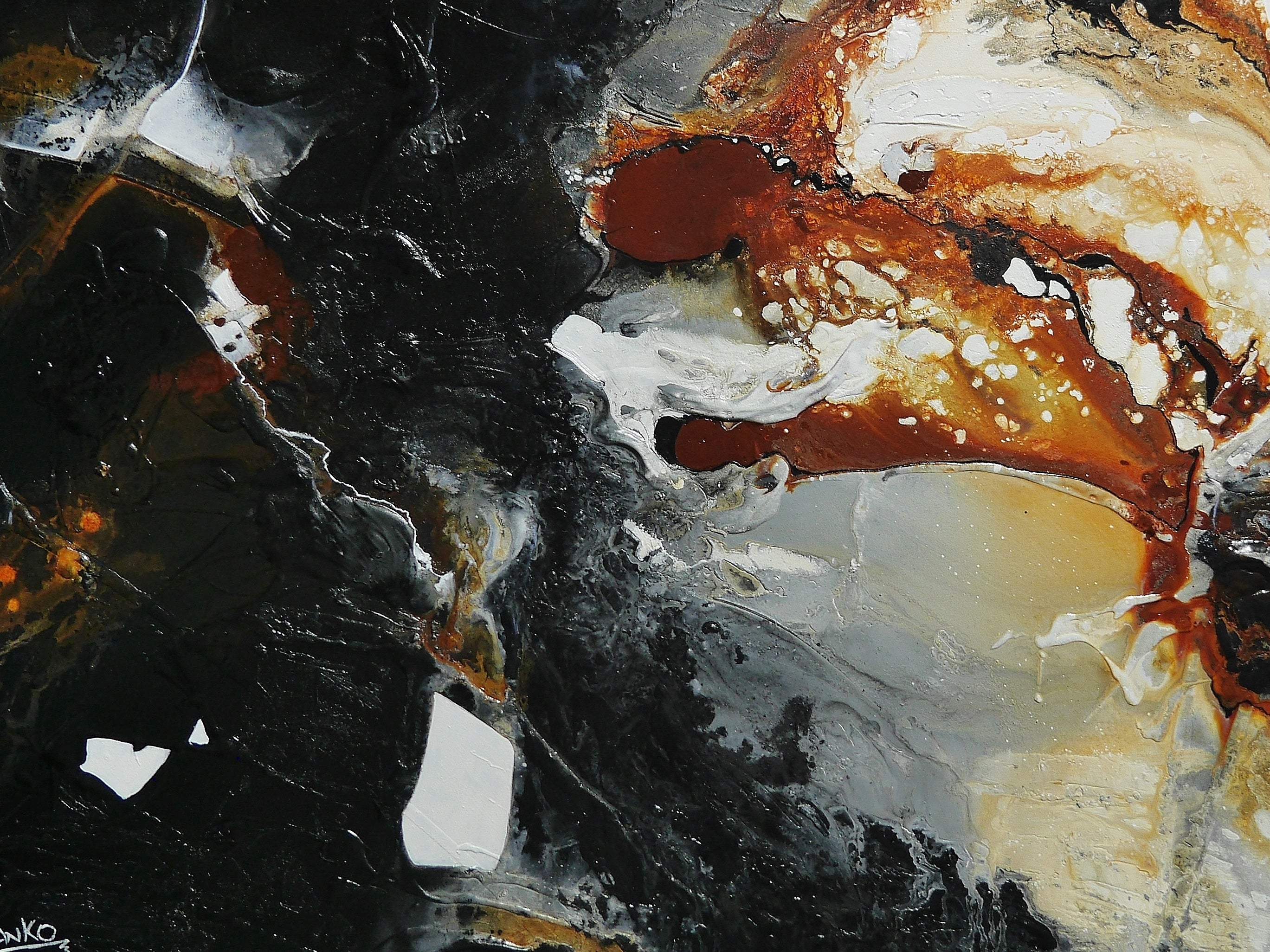 Rusted Marble 160cm x 100cm Rustic Textured Abstract Painting (SOLD)