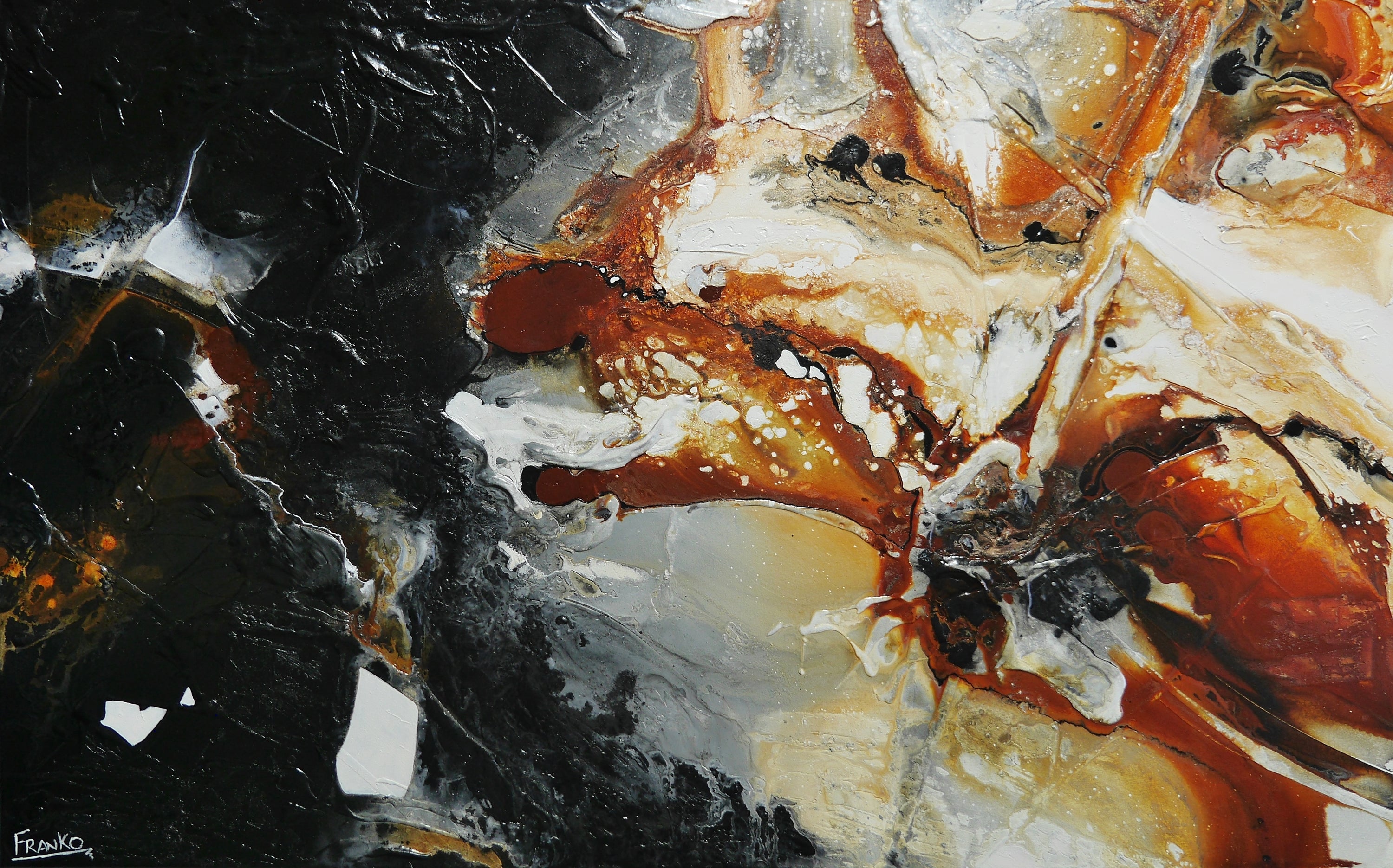 Rusted Marble 160cm x 100cm Rustic Textured Abstract Painting (SOLD)-Abstract-[Franko_Artist]-[Australian_artist]-[Gold_Coast]-[Brisbane]-[modern]-[contemporary]-[original]-[Large_artwork]-Franklin Art Studio