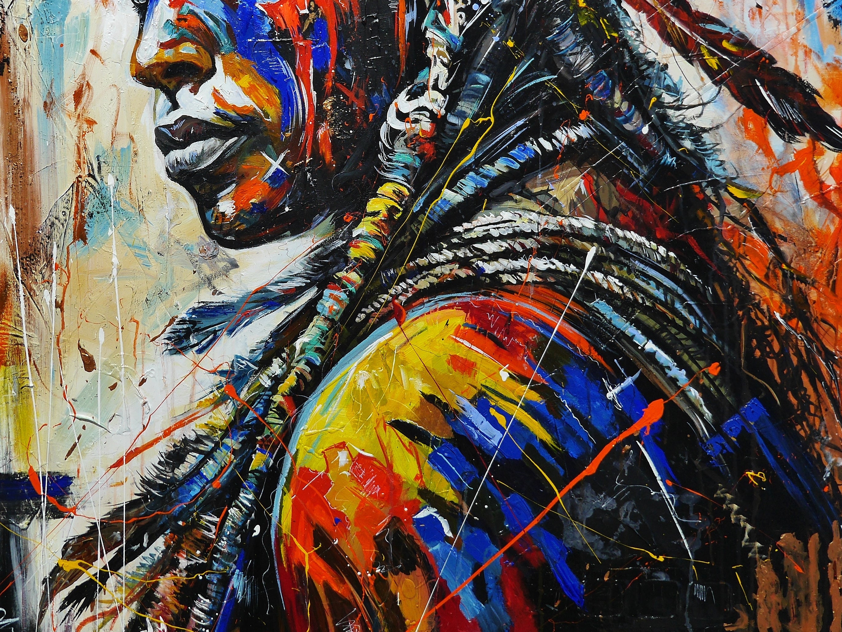 Intensity 120cm x 120cm Brave and Beautiful Abstract Realism Textured  Framed Painting (SOLD)