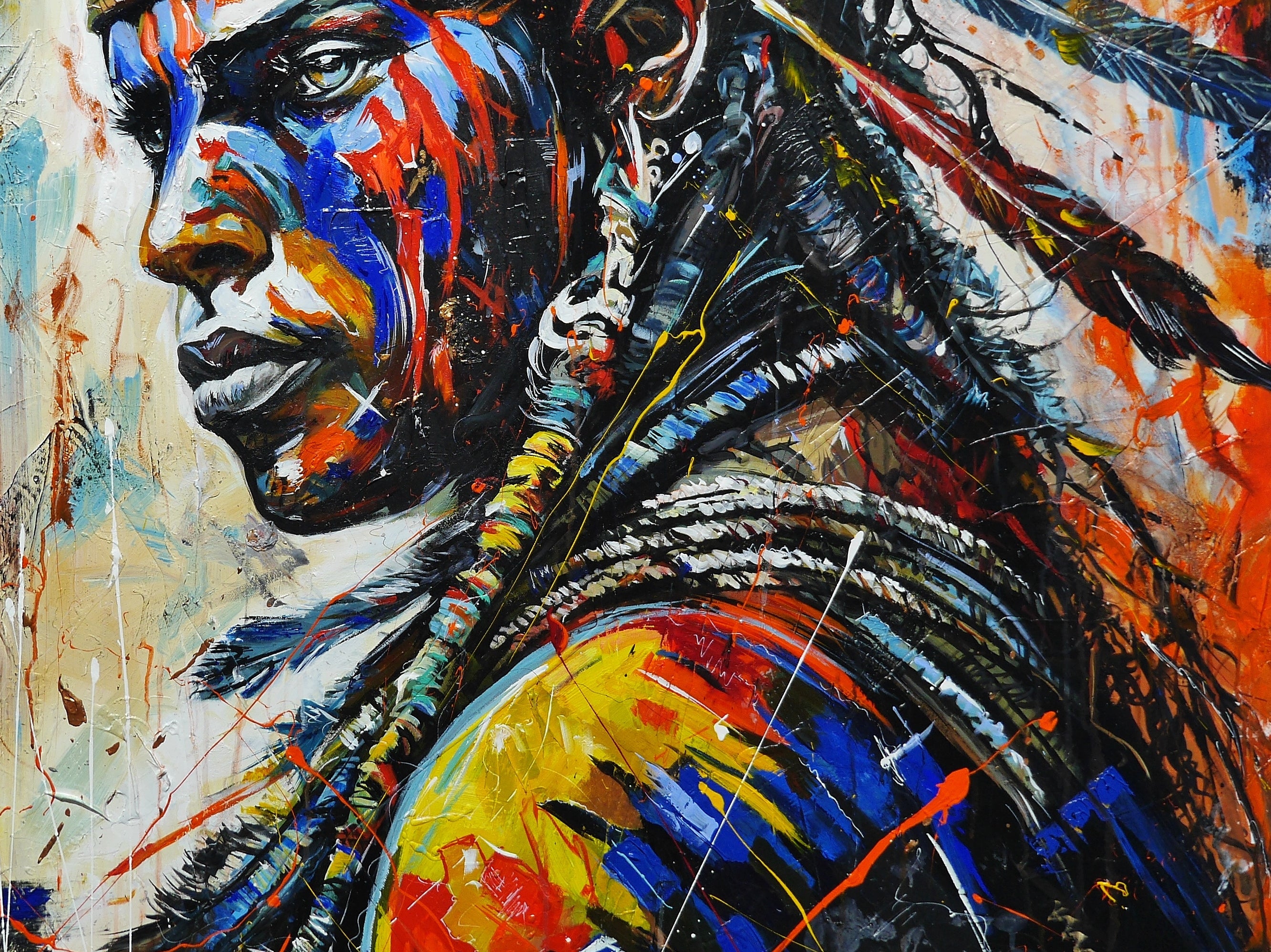 Intensity 120cm x 120cm Brave and Beautiful Abstract Realism Textured  Framed Painting (SOLD)