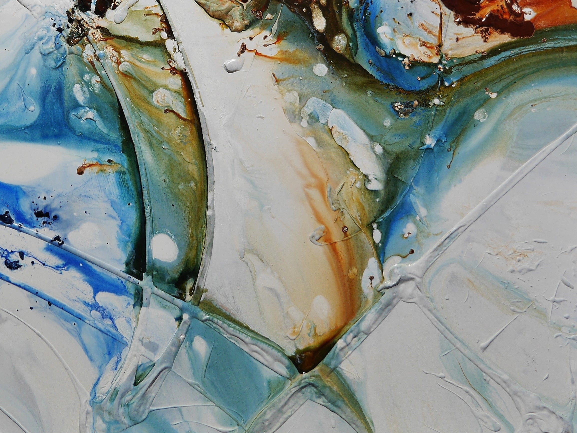 Midnight Denim 150cm x 150cm Rustic Blue Textured Abstract Painting (SOLD)