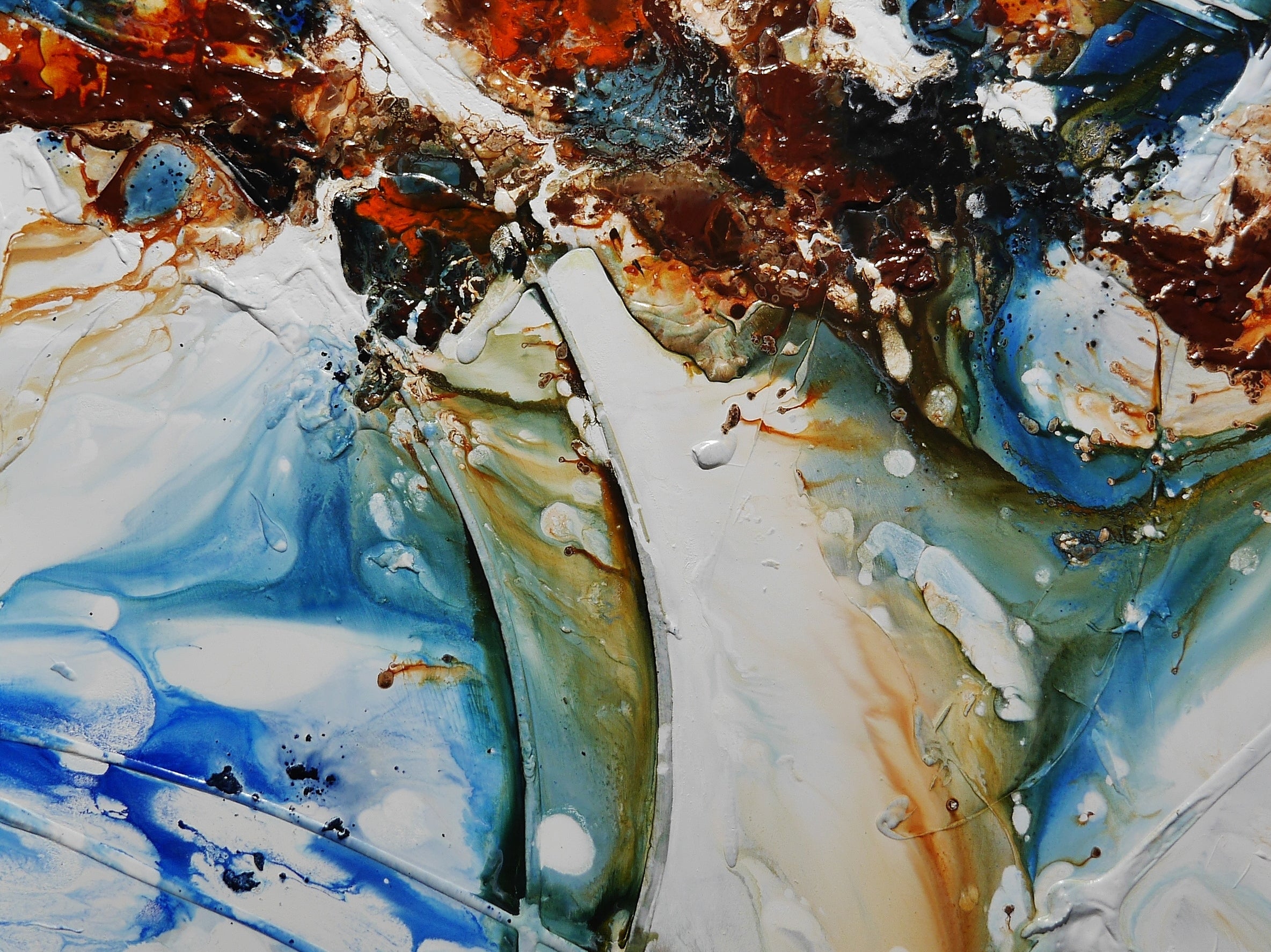 Midnight Denim 150cm x 150cm Rustic Blue Textured Abstract Painting (SOLD)
