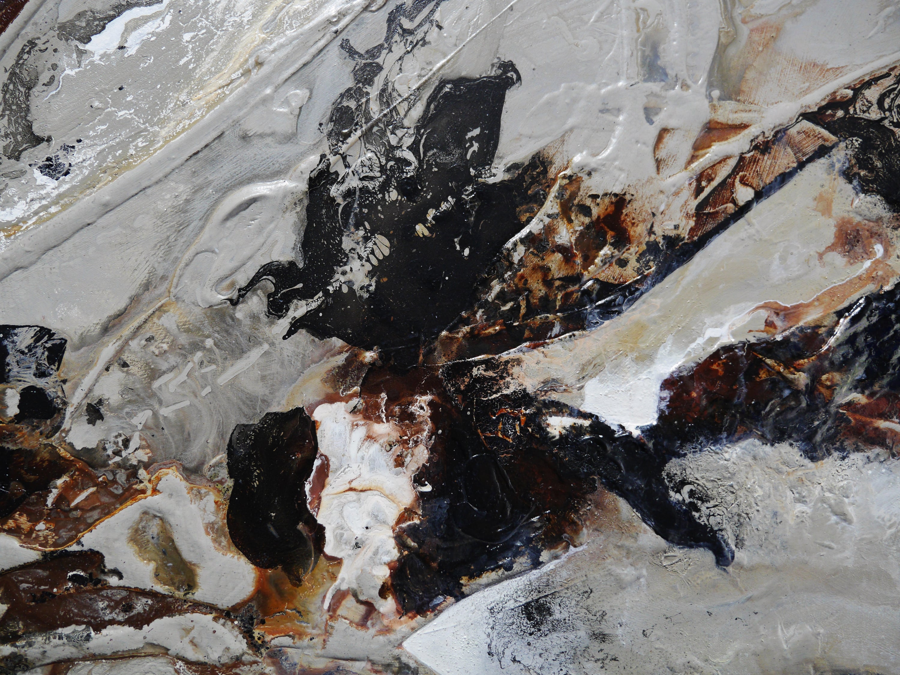 Roasted 190cm x 100cm Rustic Textured Abstract Painting (SOLD)