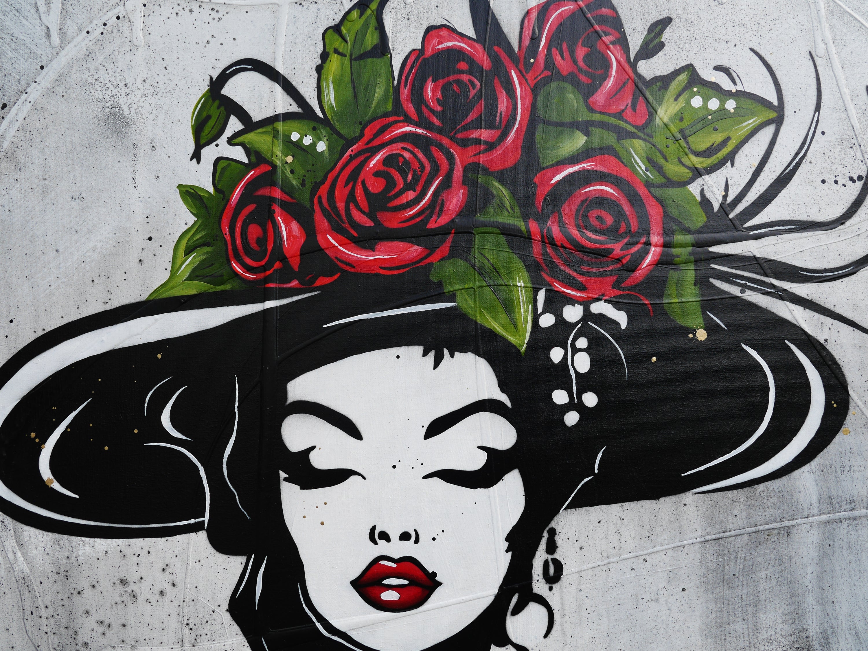 Roses Inc. 100cm x 140cm Textured Urban Pop Art Painting (SOLD)