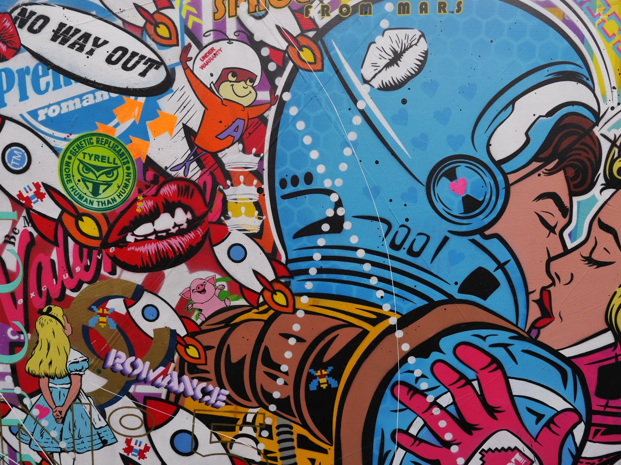 Cadets Romance 200cm x 120cm Textured Urban Pop Art Painting (SOLD)