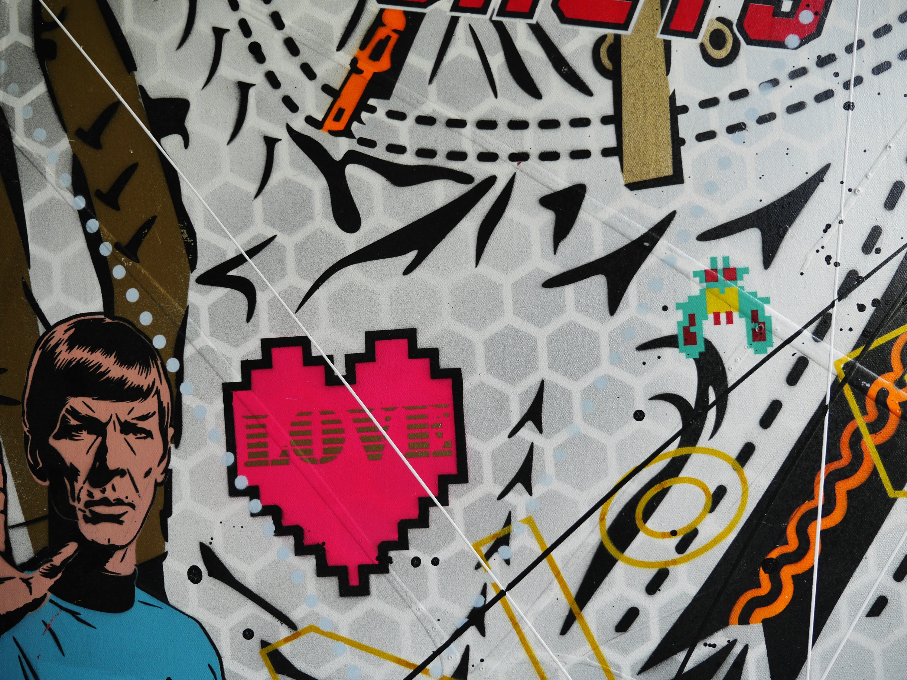 Lavender Cadet 100cm x 140cm Textured Urban Pop Art Painting