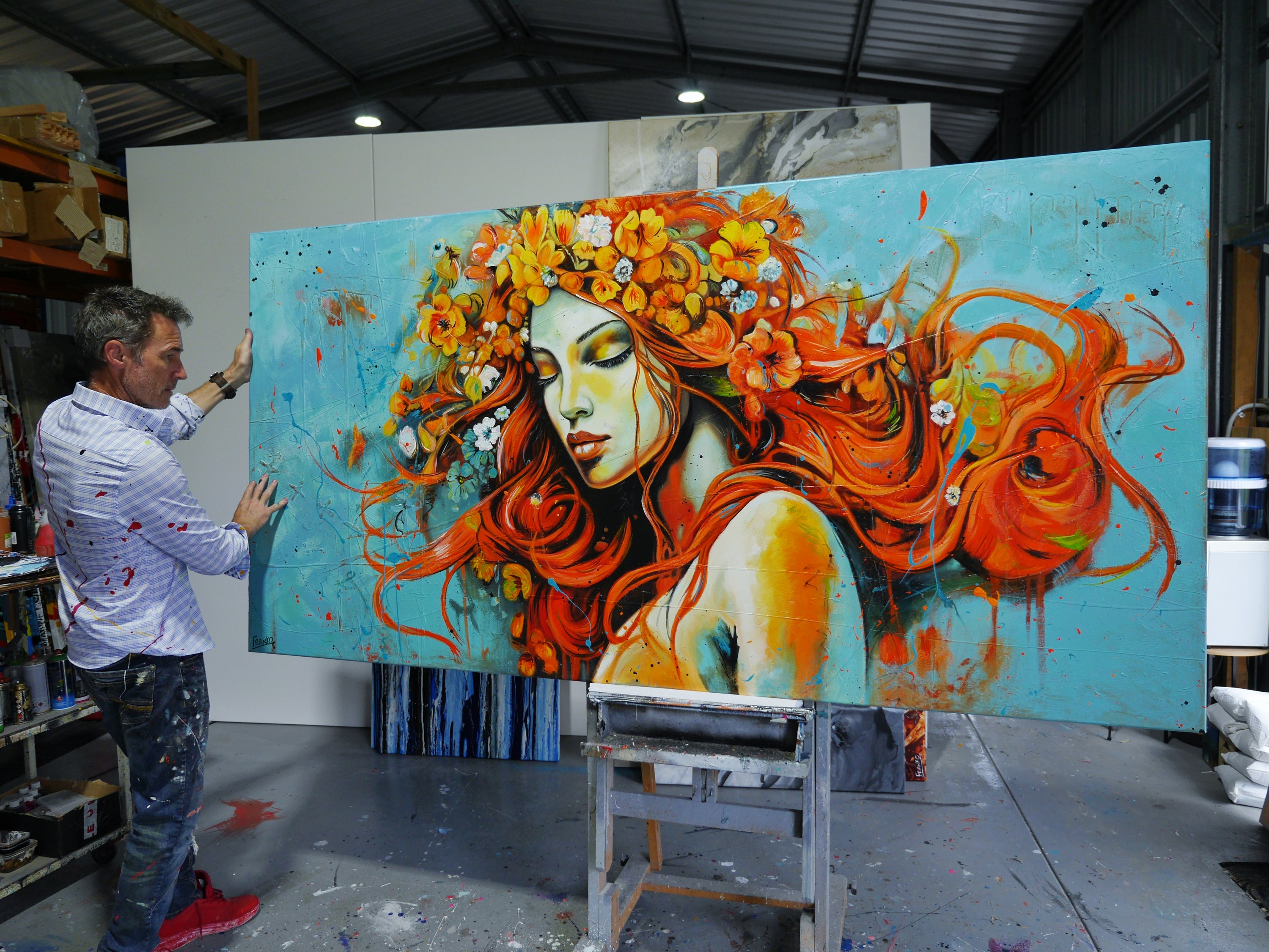 Willow 240cm x 120cm Brave and Beautiful Abstract Framed Textured Painting (SOLD)