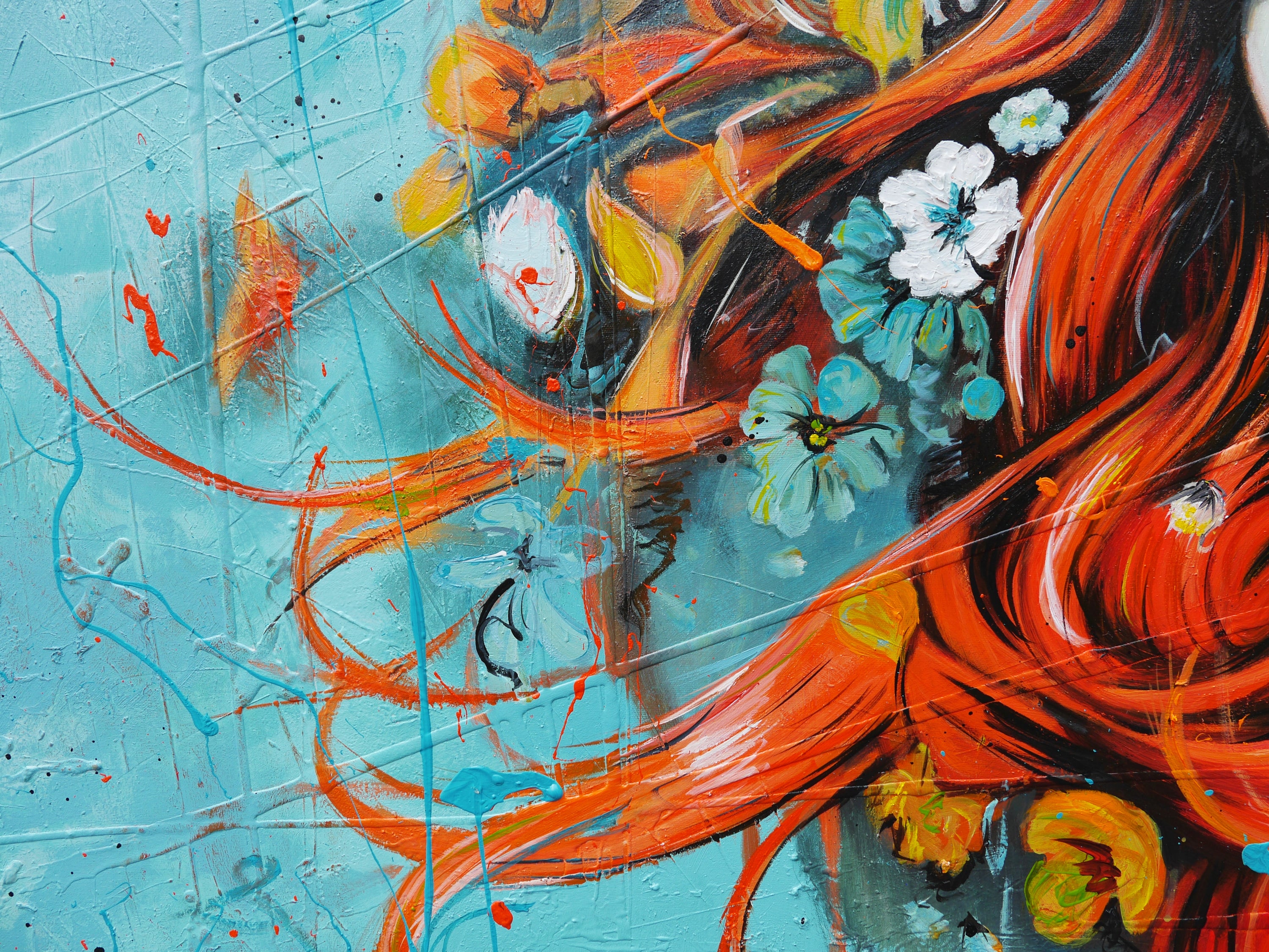 Willow 240cm x 120cm Brave and Beautiful Abstract Framed Textured Painting (SOLD)-people-[Franko_Artist]-[Australian_artist]-[Gold_Coast]-[Brisbane]-[modern]-[contemporary]-[original]-[Large_artwork]-Franklin Art Studio