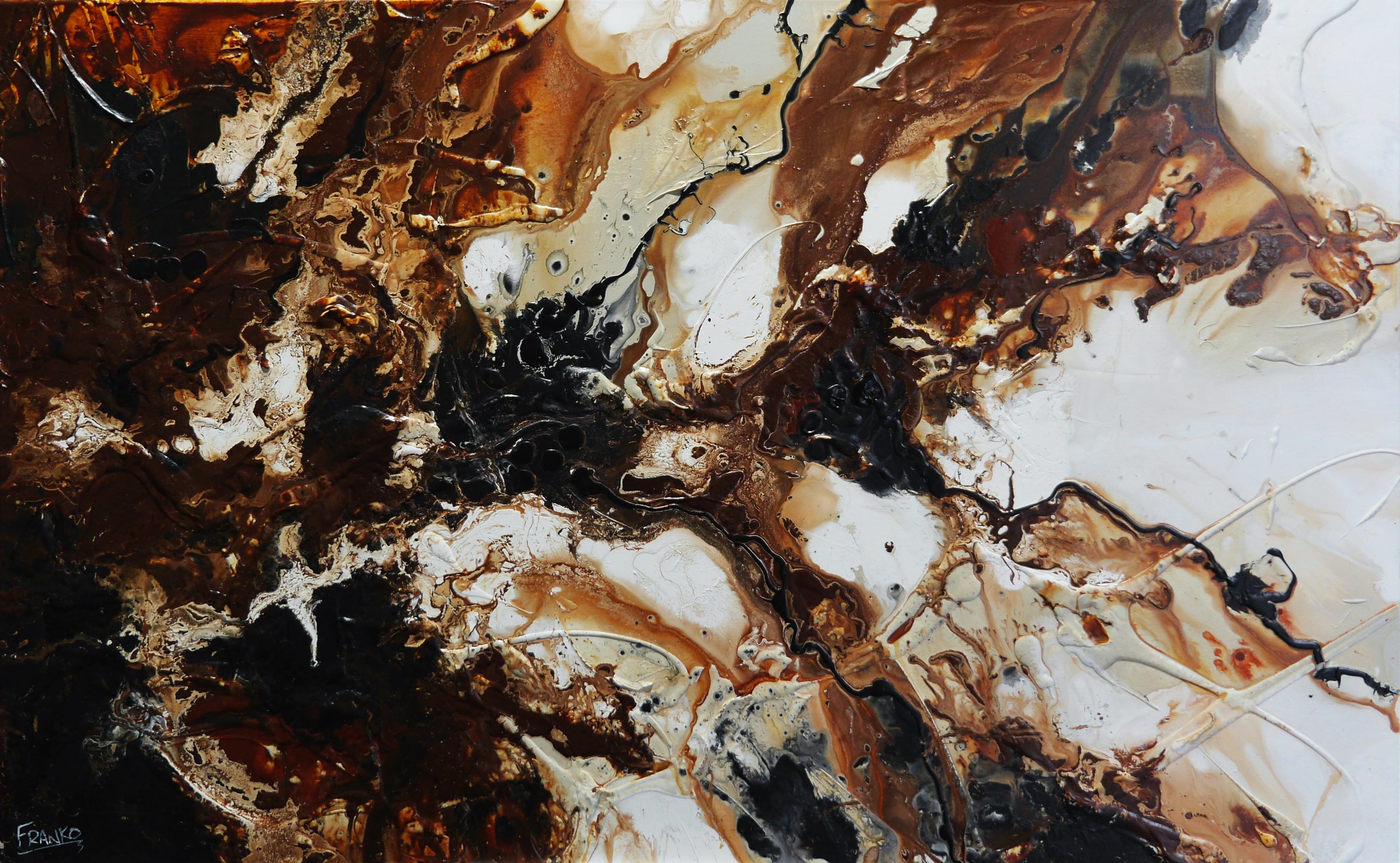 Almonds and Oxide 160cm x 100cm Rustic Textured Abstract Painting (SOLD)-Abstract-[Franko_Artist]-[Australian_artist]-[Gold_Coast]-[Brisbane]-[modern]-[contemporary]-[original]-[Large_artwork]-Franklin Art Studio