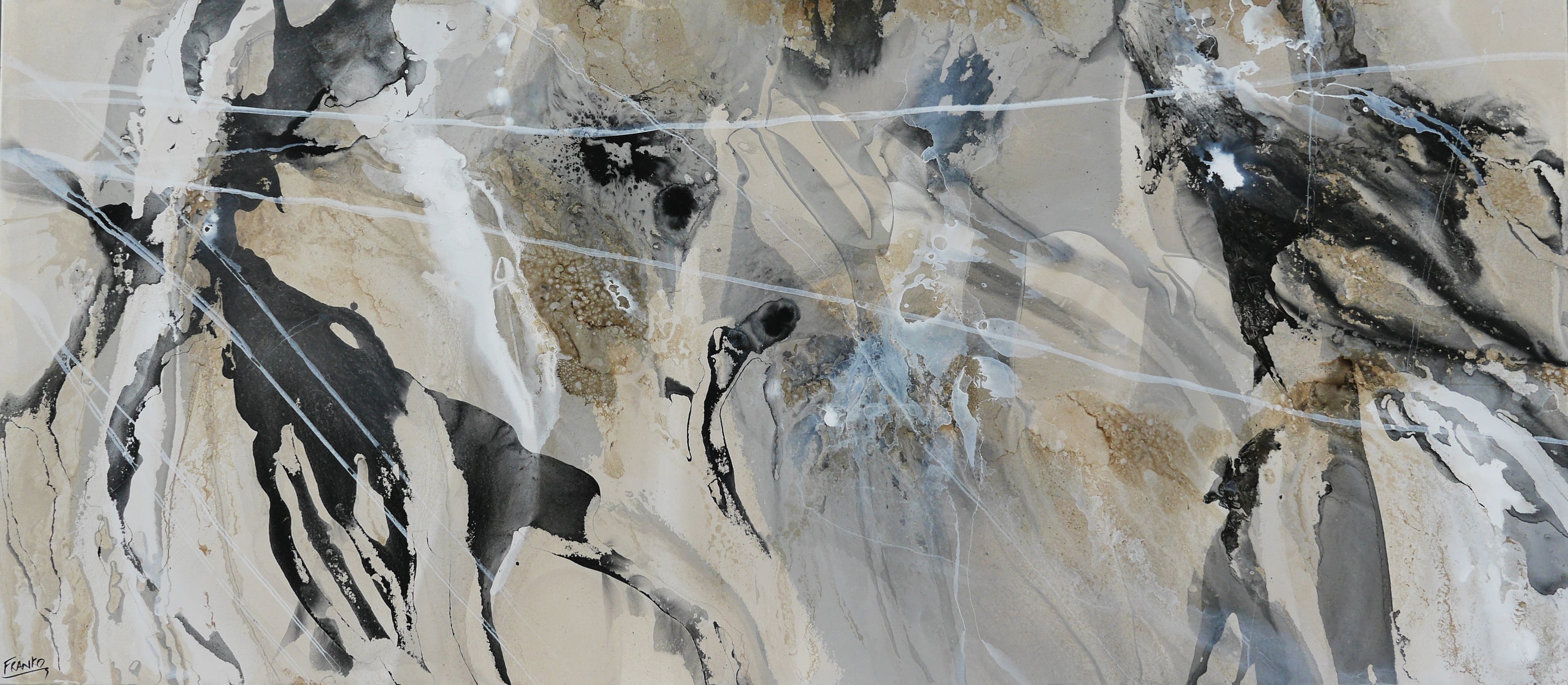 Refined 227 270cm x 120cm Blended Inks Abstract Painting (SOLD)-Abstract-[Franko_Artist]-[Australian_artist]-[Gold_Coast]-[Brisbane]-[modern]-[contemporary]-[original]-[Large_artwork]-Franklin Art Studio
