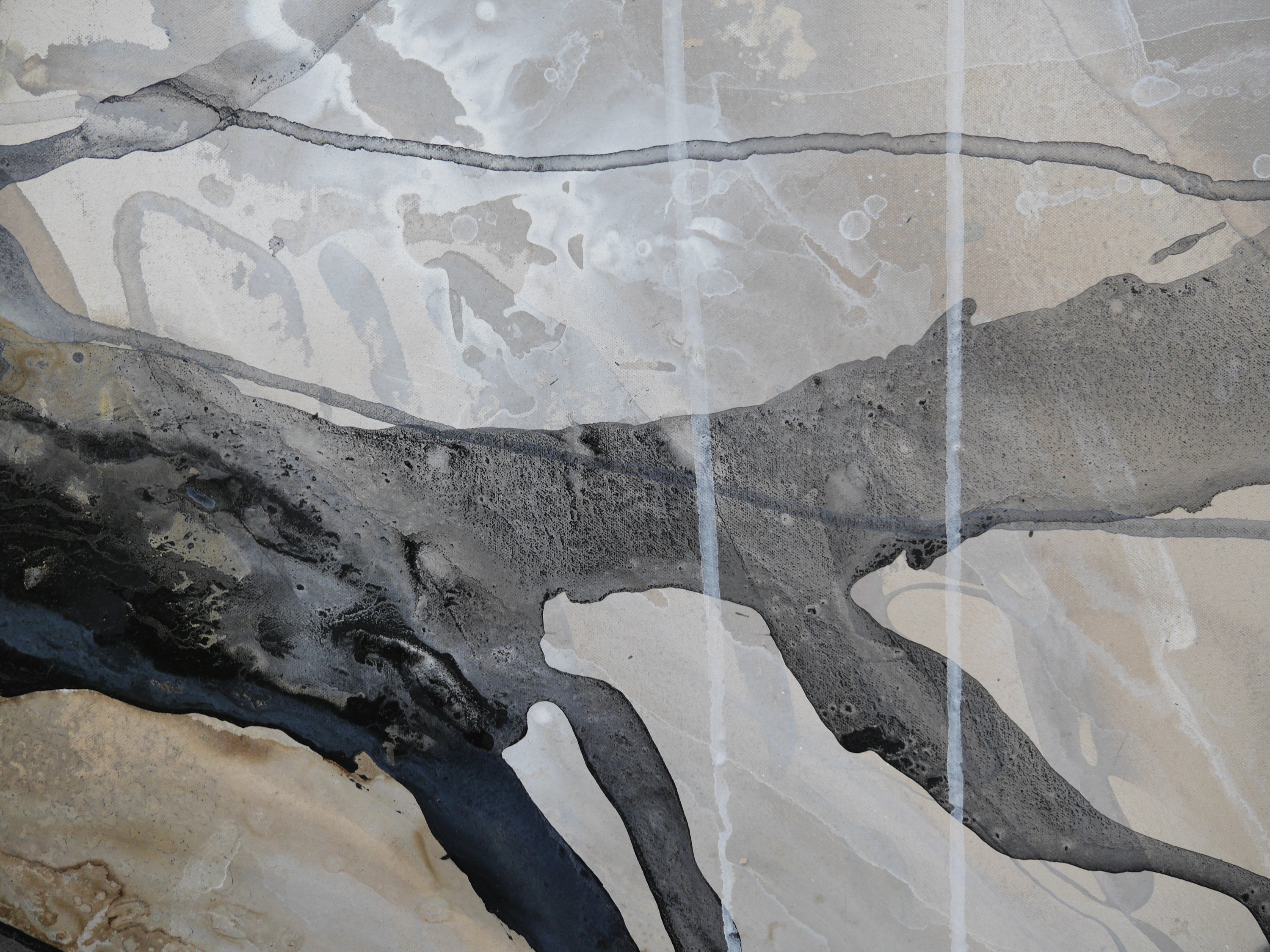 Refined 555 190cm x 100cm Blended Inks Abstract Painting