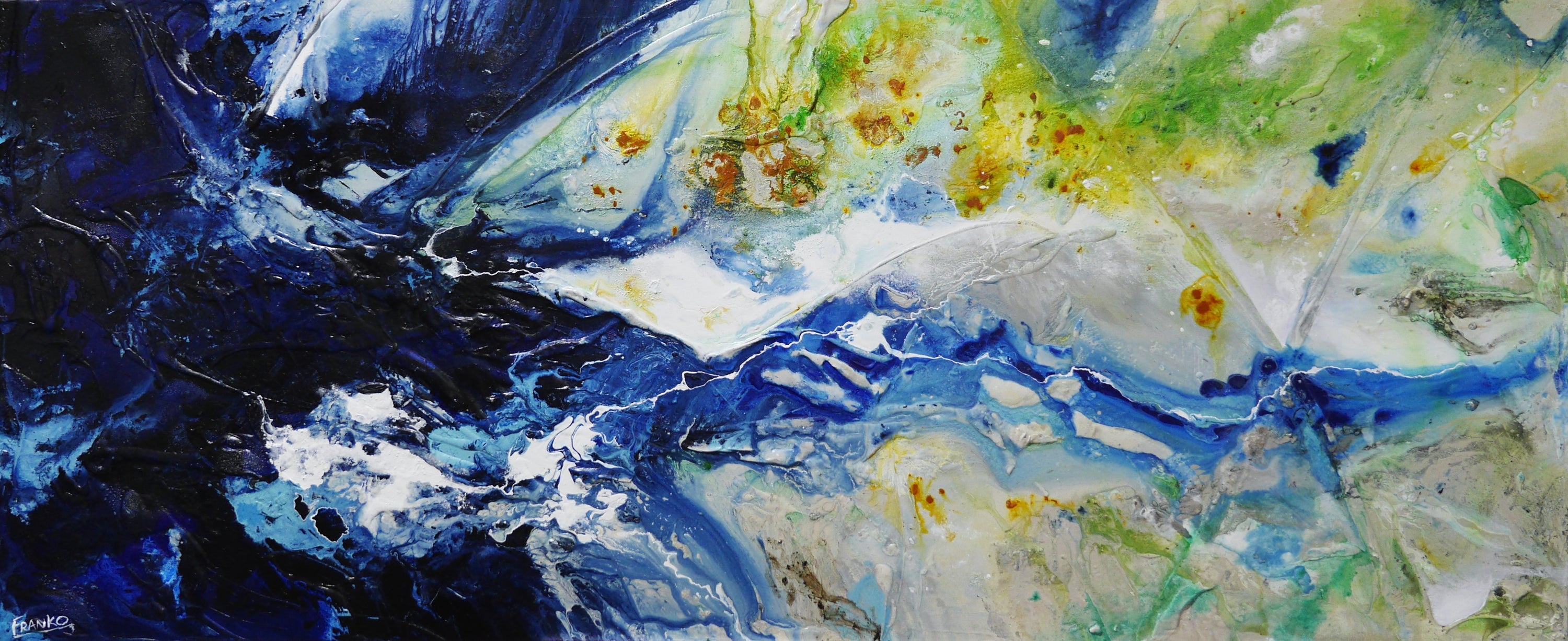 Natural Canopy 240cm x 100cm Textured Abstract Painting (SOLD)-Abstract-[Franko_Artist]-[Australian_artist]-[Gold_Coast]-[Brisbane]-[modern]-[contemporary]-[original]-[Large_artwork]-Franklin Art Studio