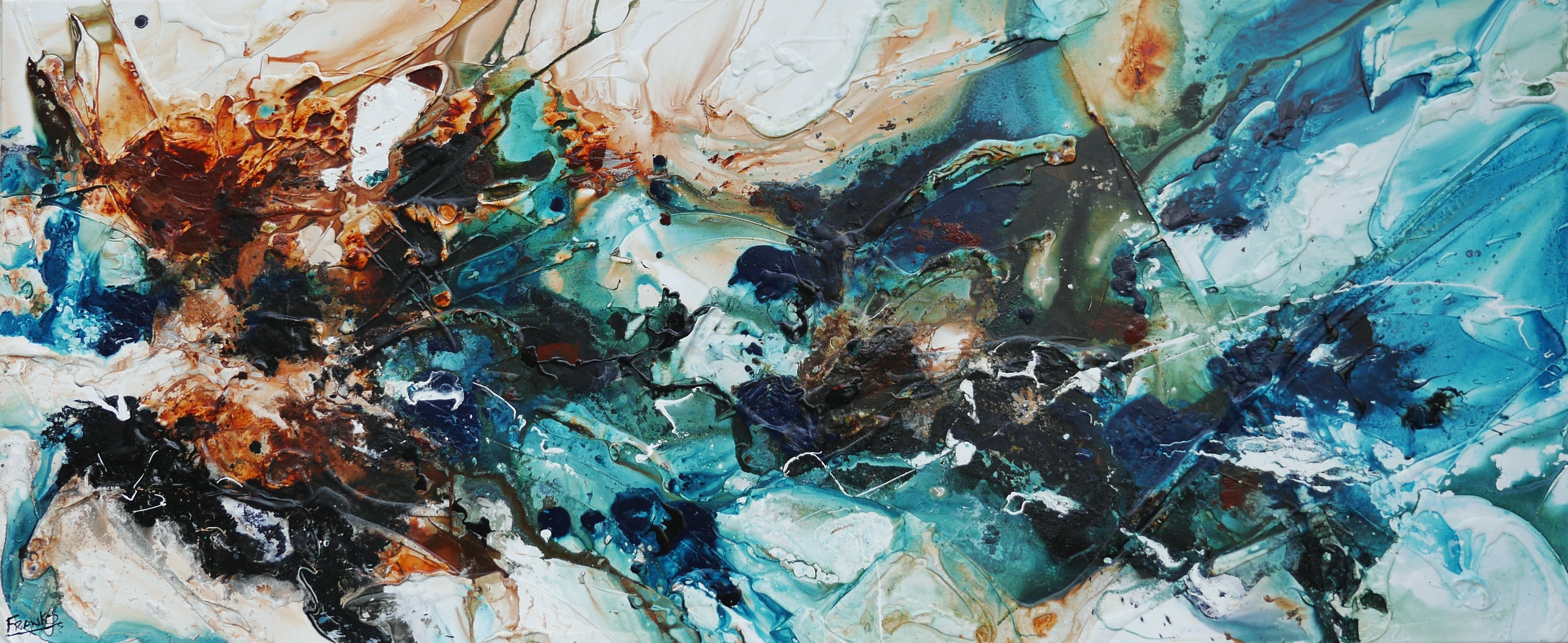 Raw Southern Oxide 240cm x 100cm Textured Abstract Painting (SOLD)-Abstract-[Franko_Artist]-[Australian_artist]-[Gold_Coast]-[Brisbane]-[modern]-[contemporary]-[original]-[Large_artwork]-Franklin Art Studio