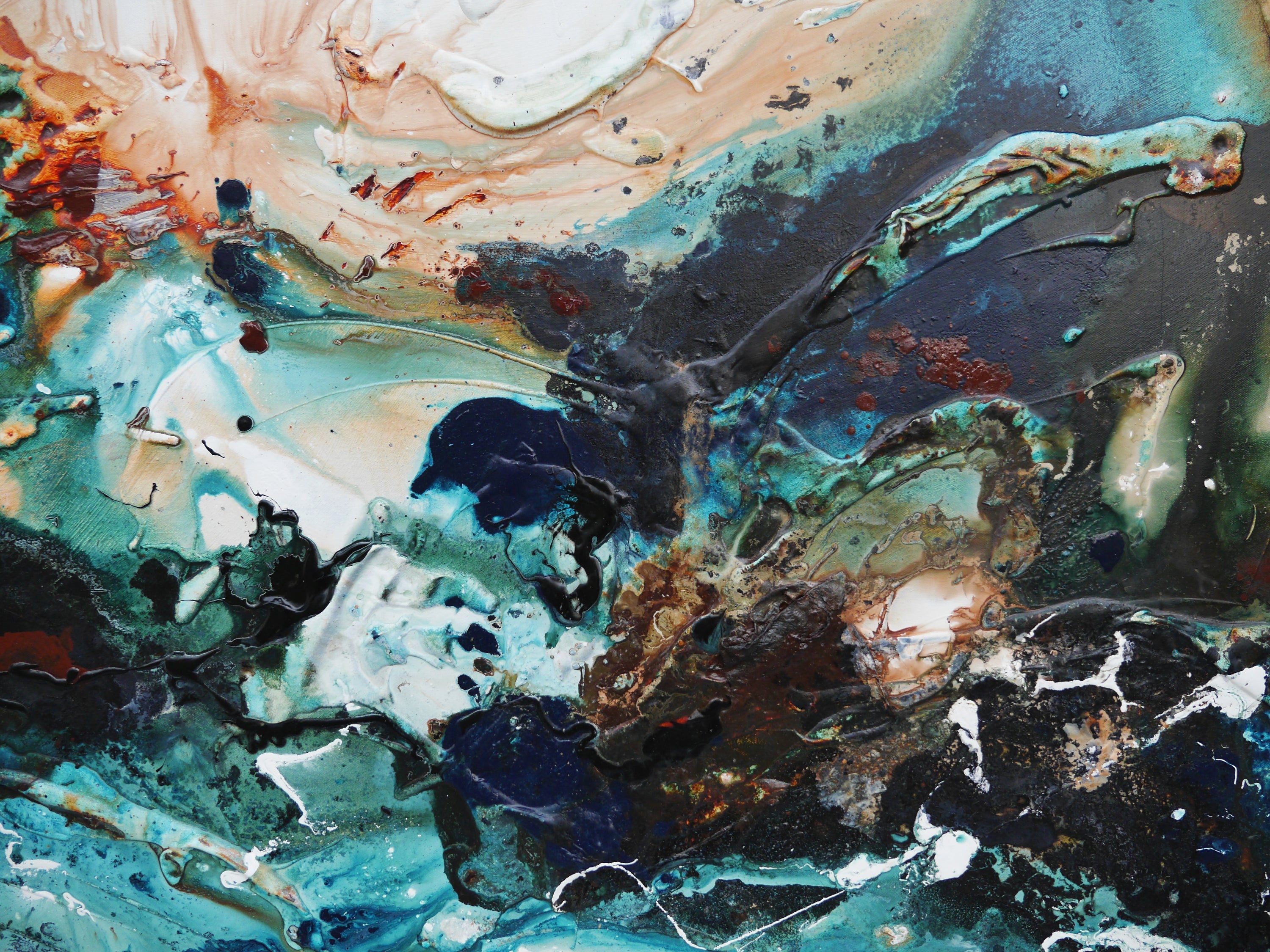 Raw Southern Oxide 240cm x 100cm Textured Abstract Painting (SOLD)