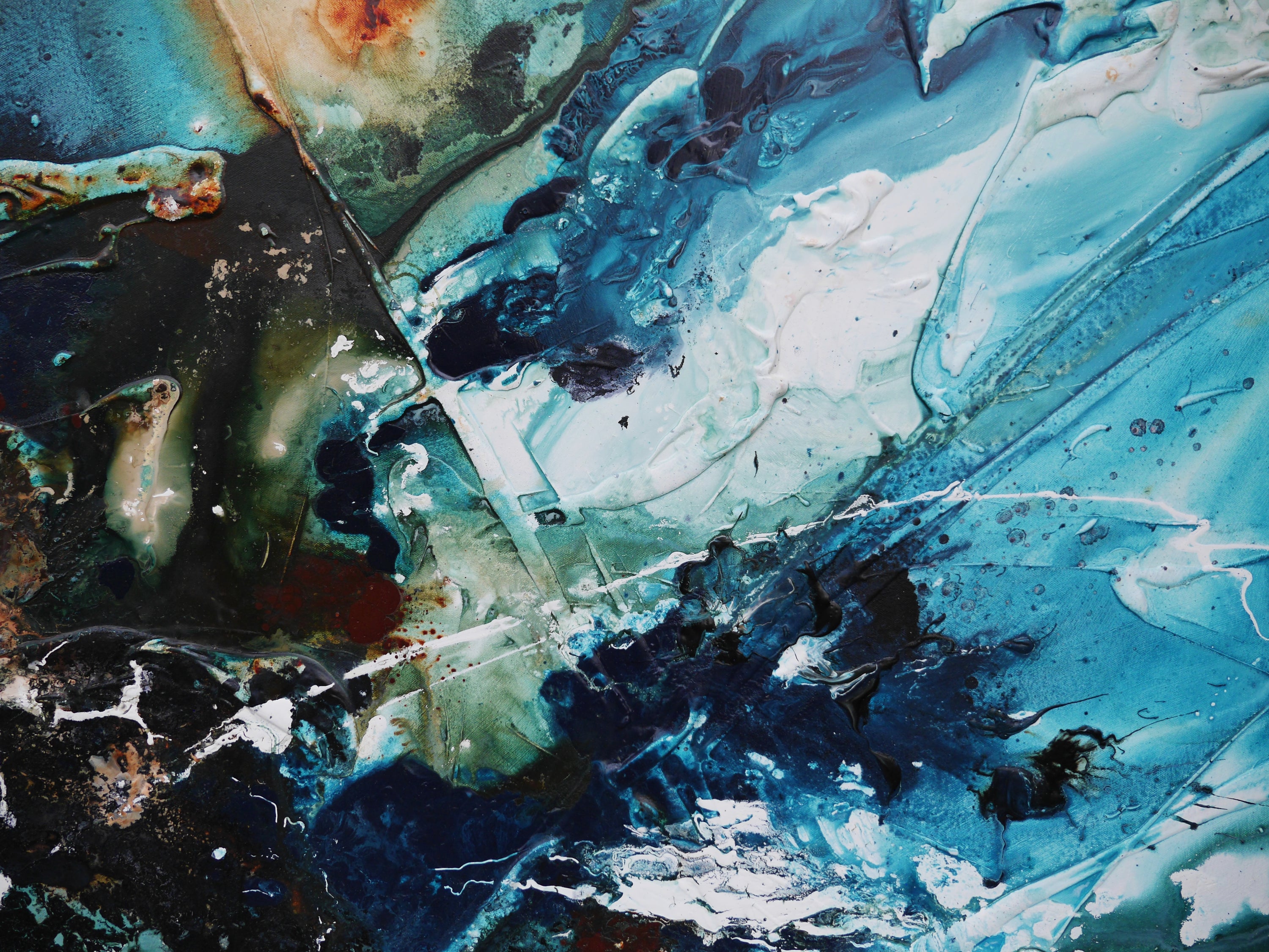 Raw Southern Oxide 240cm x 100cm Textured Abstract Painting (SOLD)