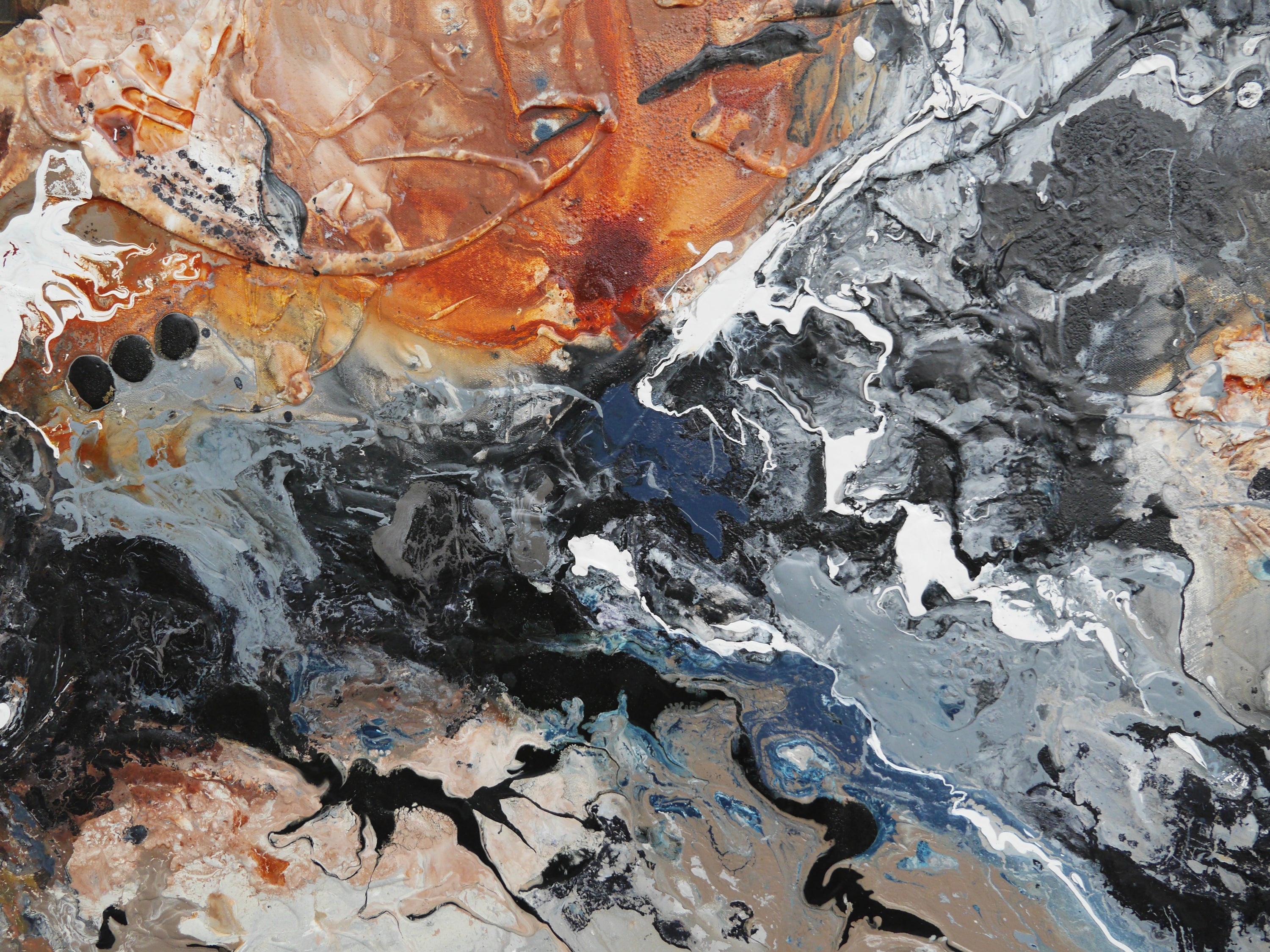 Rusted Denim 240cm x 100cm Textured Abstract Painting (SOLD)