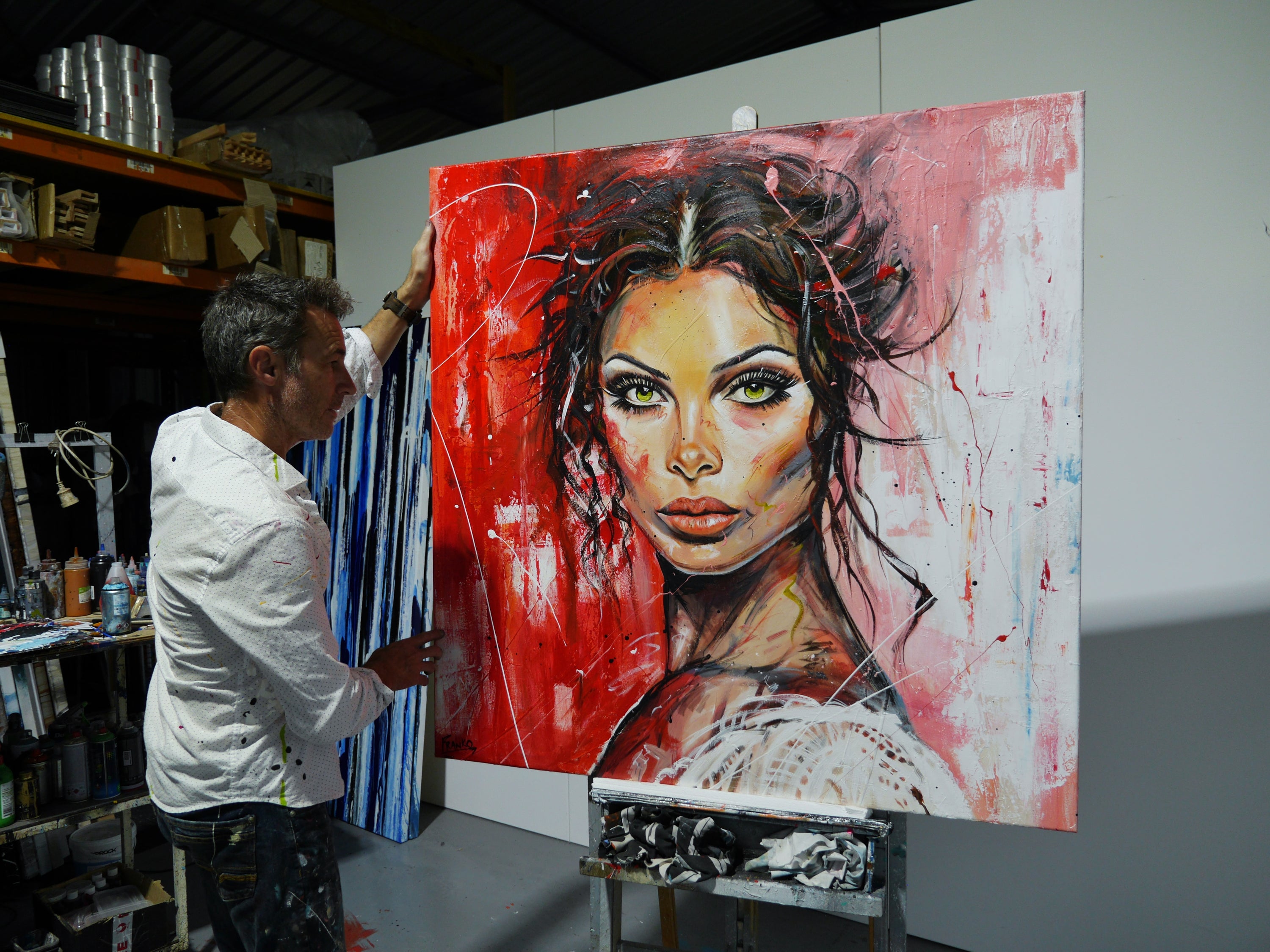 Lime Scarlett 120cm x 120cm Brave and Beautiful Abstract Framed Textured Painting (SOLD)