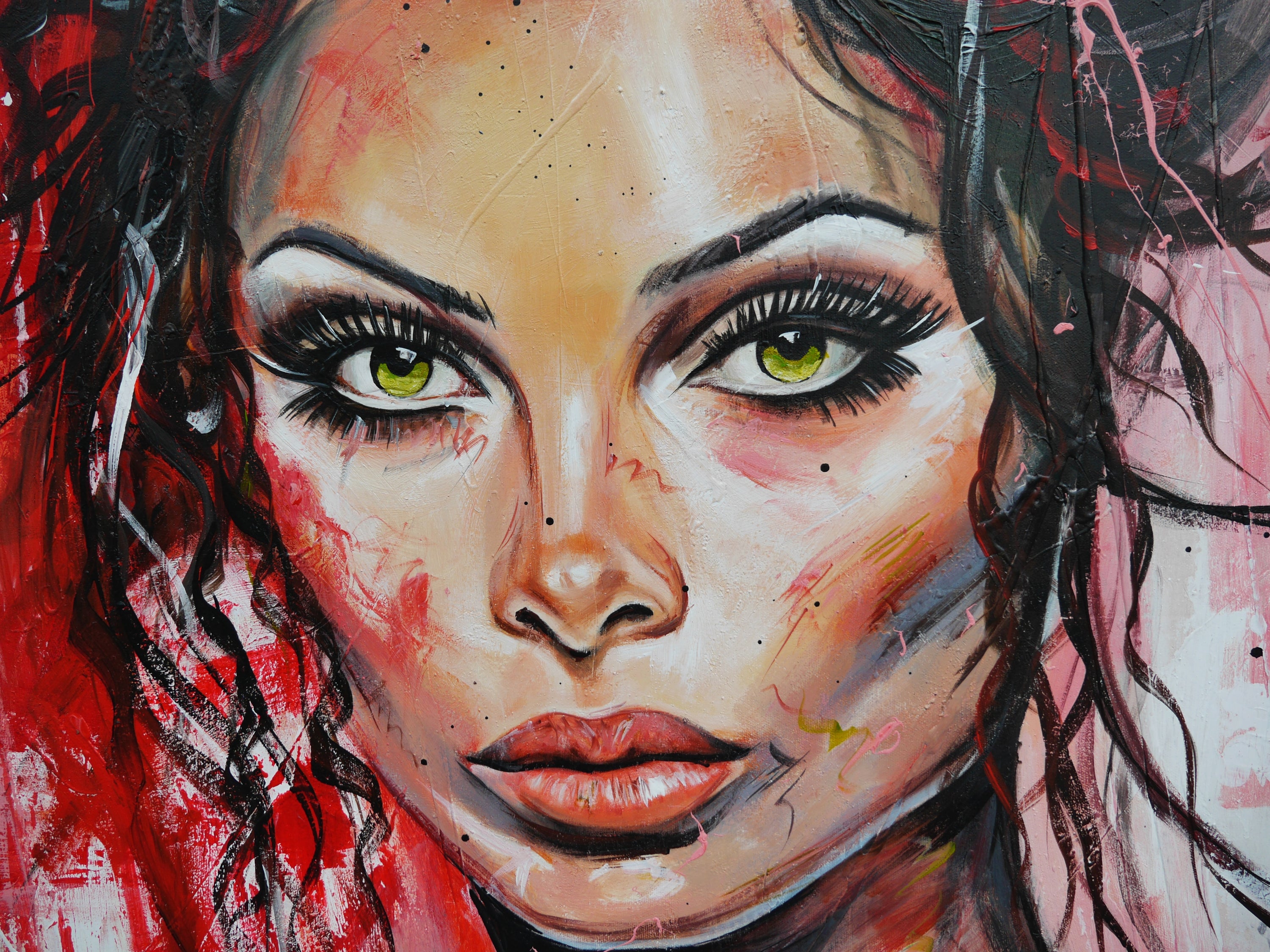 Lime Scarlett 120cm x 120cm Brave and Beautiful Abstract Framed Textured Painting (SOLD)