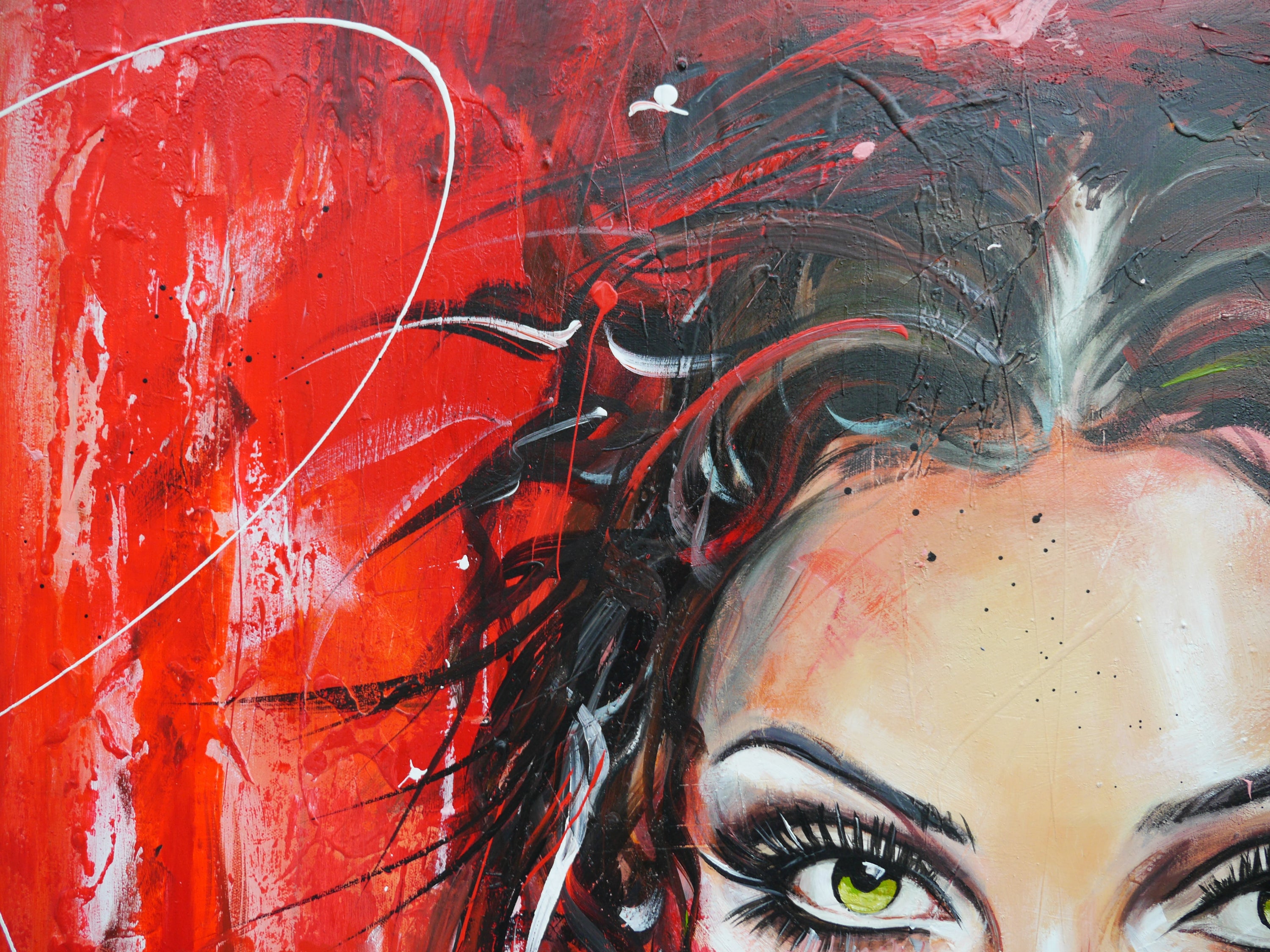 Lime Scarlett 120cm x 120cm Brave and Beautiful Abstract Framed Textured Painting (SOLD)