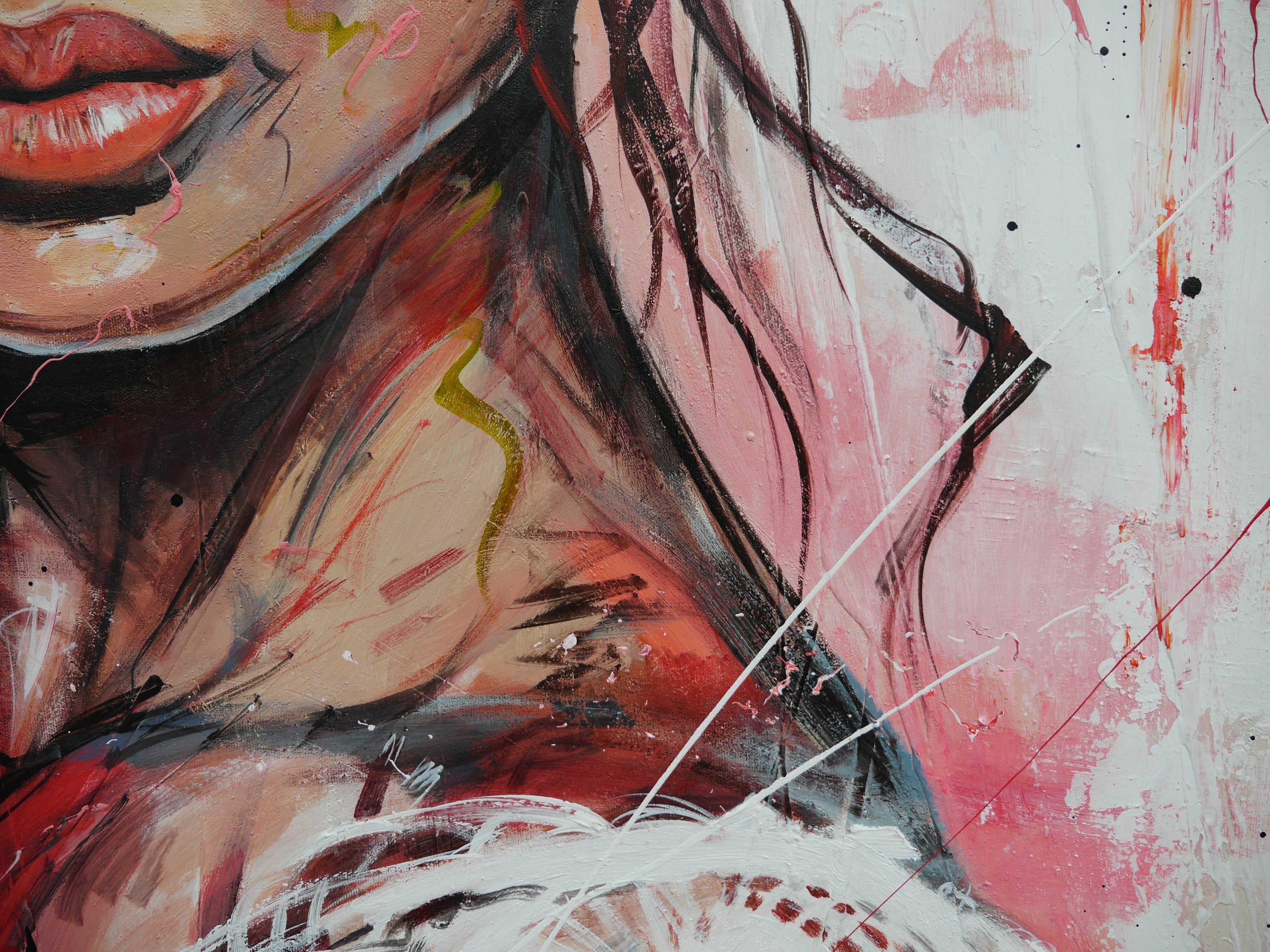 Lime Scarlett 120cm x 120cm Brave and Beautiful Abstract Framed Textured Painting (SOLD)