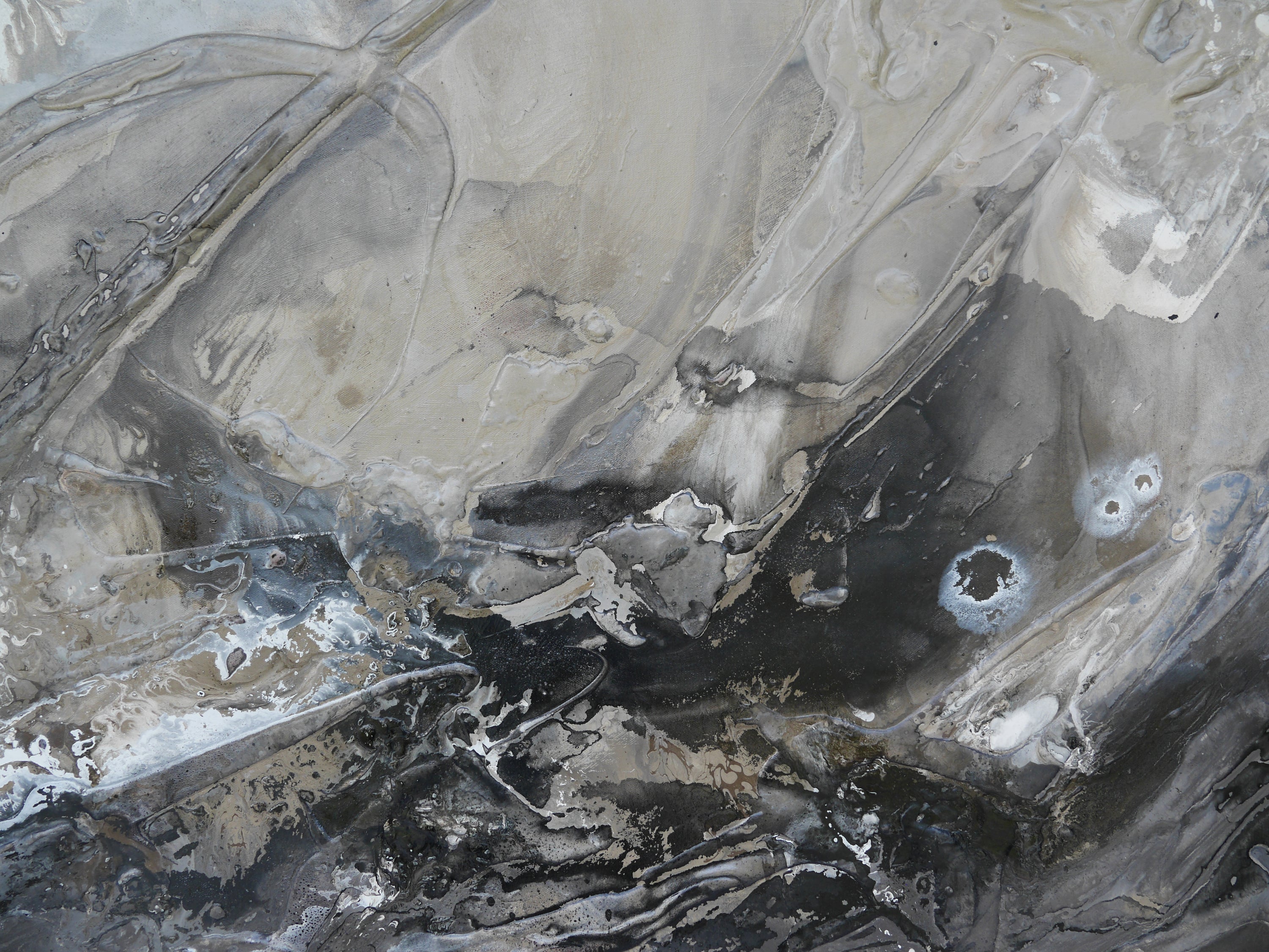 Raw Coffee 190cm x 100cm Textured Abstract Painting (SOLD)