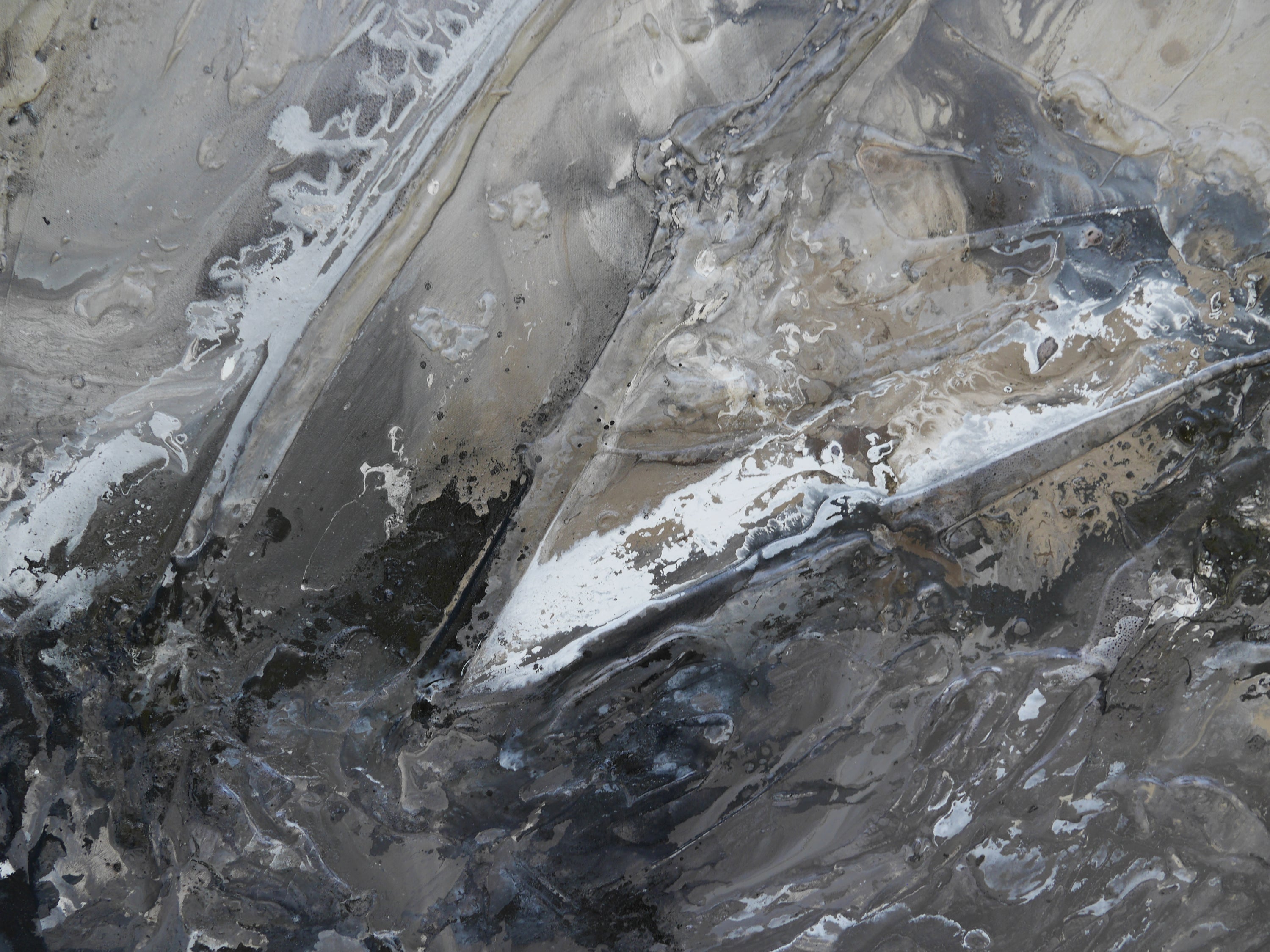 Raw Coffee 190cm x 100cm Textured Abstract Painting (SOLD)
