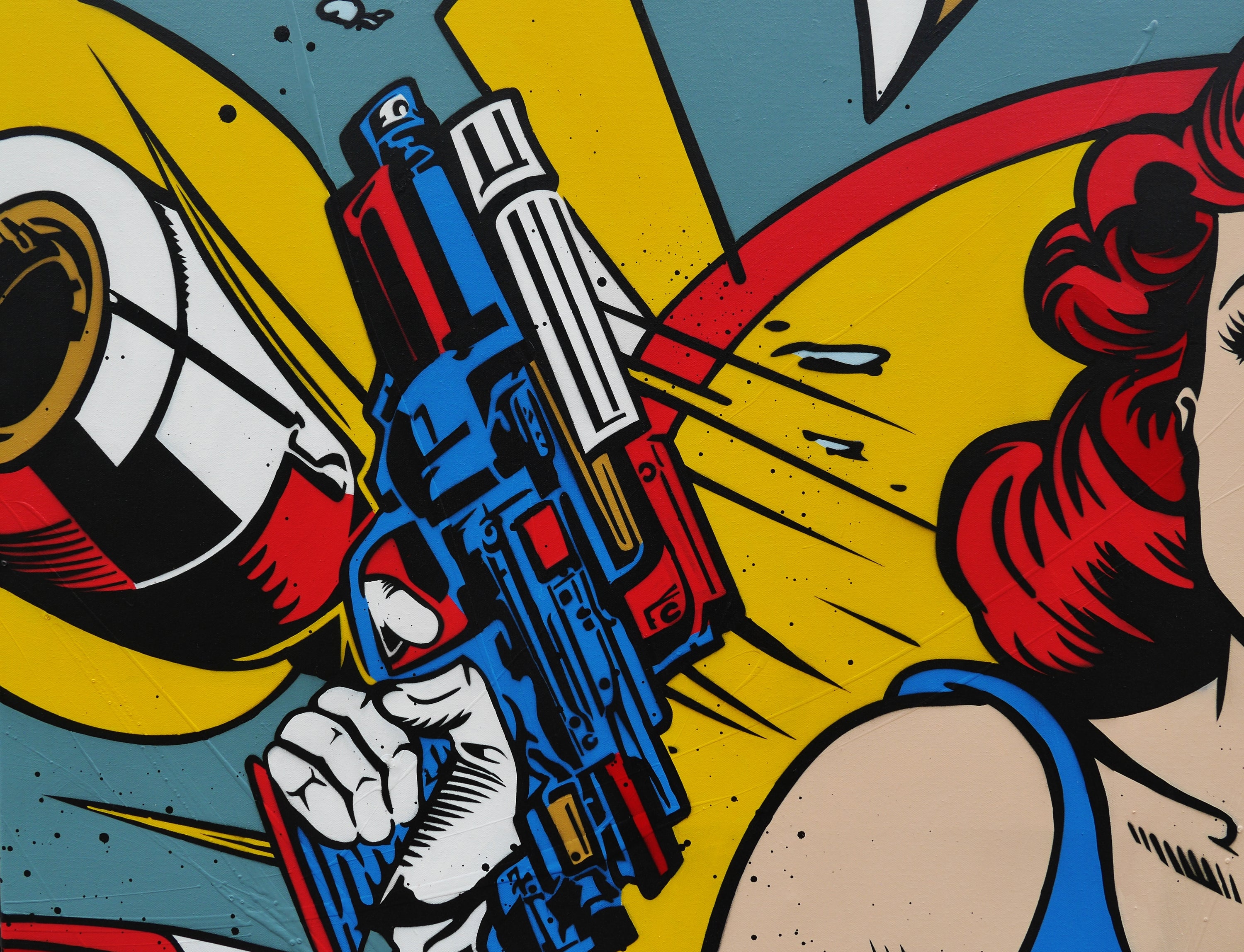 Space Wars 160cm x 100cm Space Classic Pop Art Painting (SOLD)