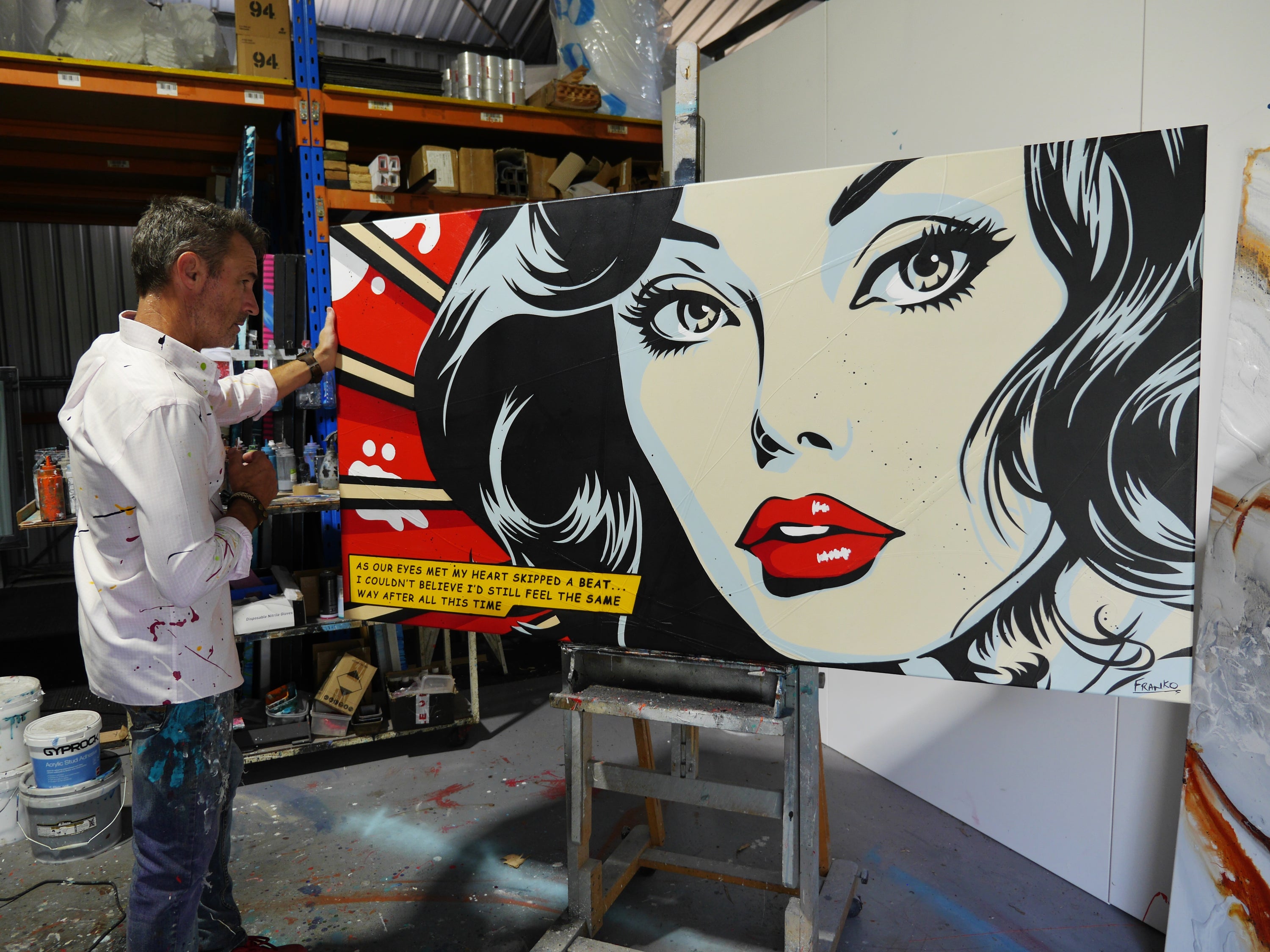 After All this time 190cm x 100cm Classic Pop Art Painting (SOLD)-Urban Pop Art-[Franko_Artist]-[The_Block]-[Dream_Homes]-[ideas]- [Grand_Designs]-Franklin Art Studio