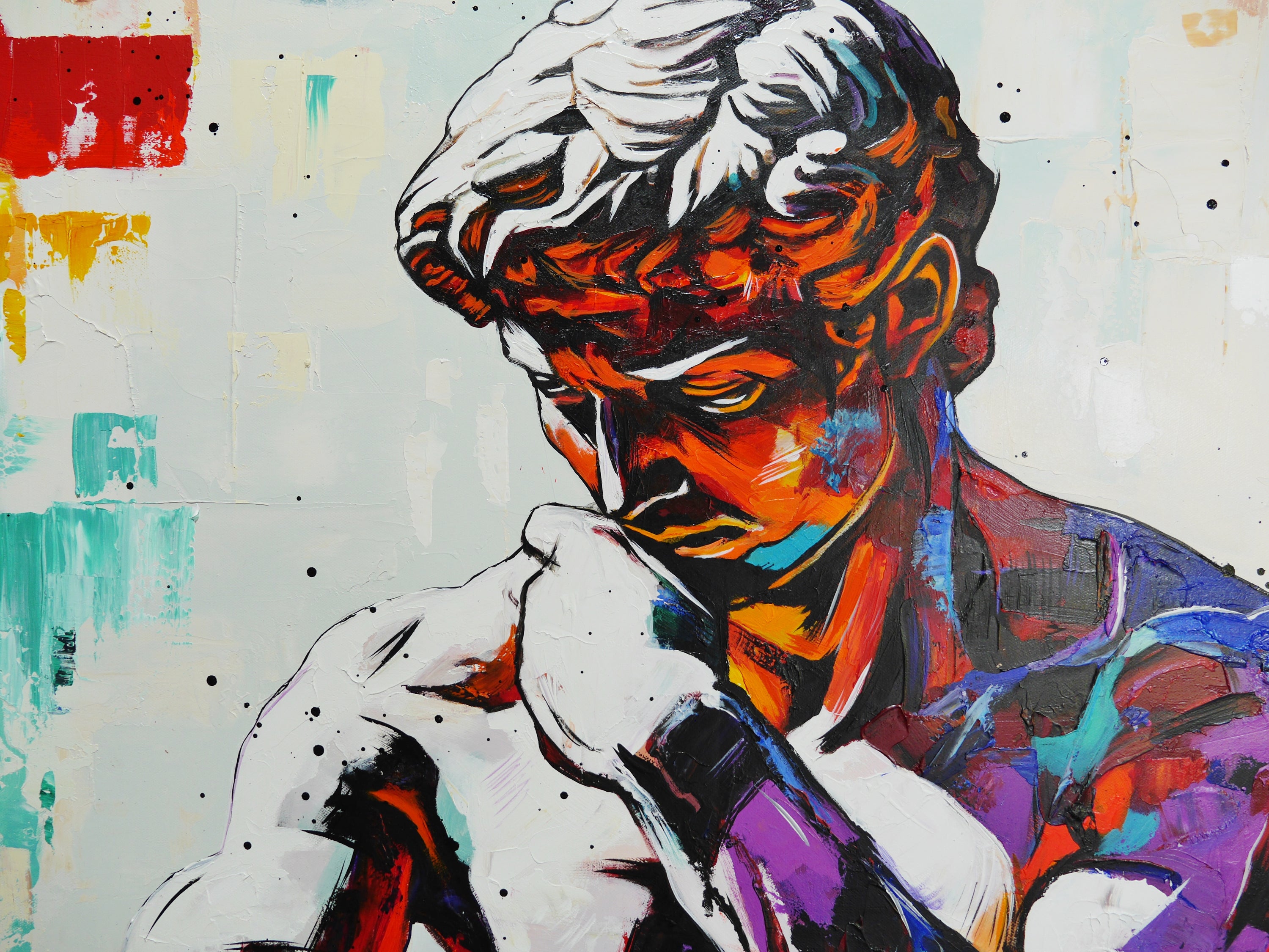 Thought 140cm x 180cm Statue Textured Abstract Realism Painting (SOLD)