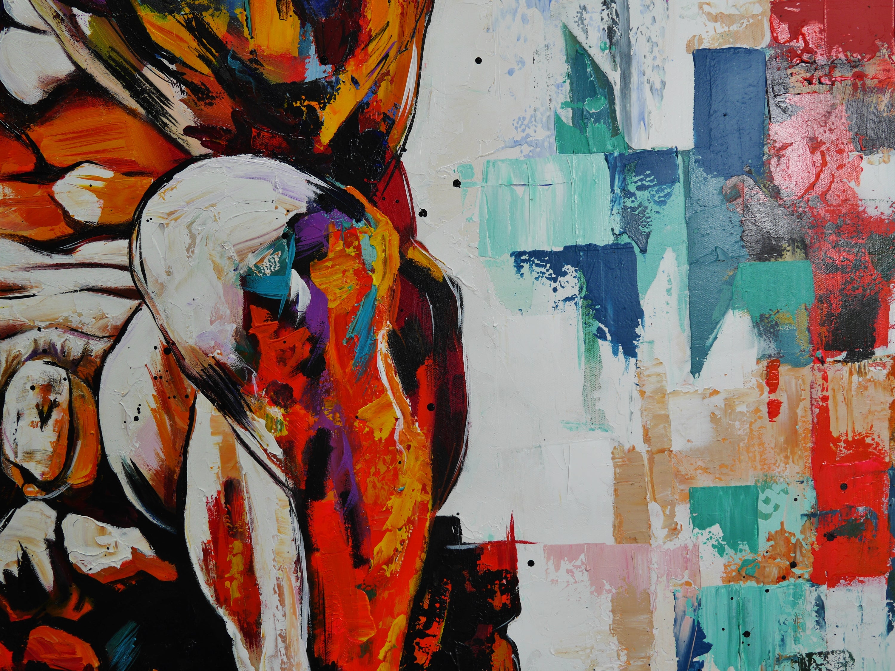 Thought 140cm x 180cm Statue Textured Abstract Realism Painting (SOLD)