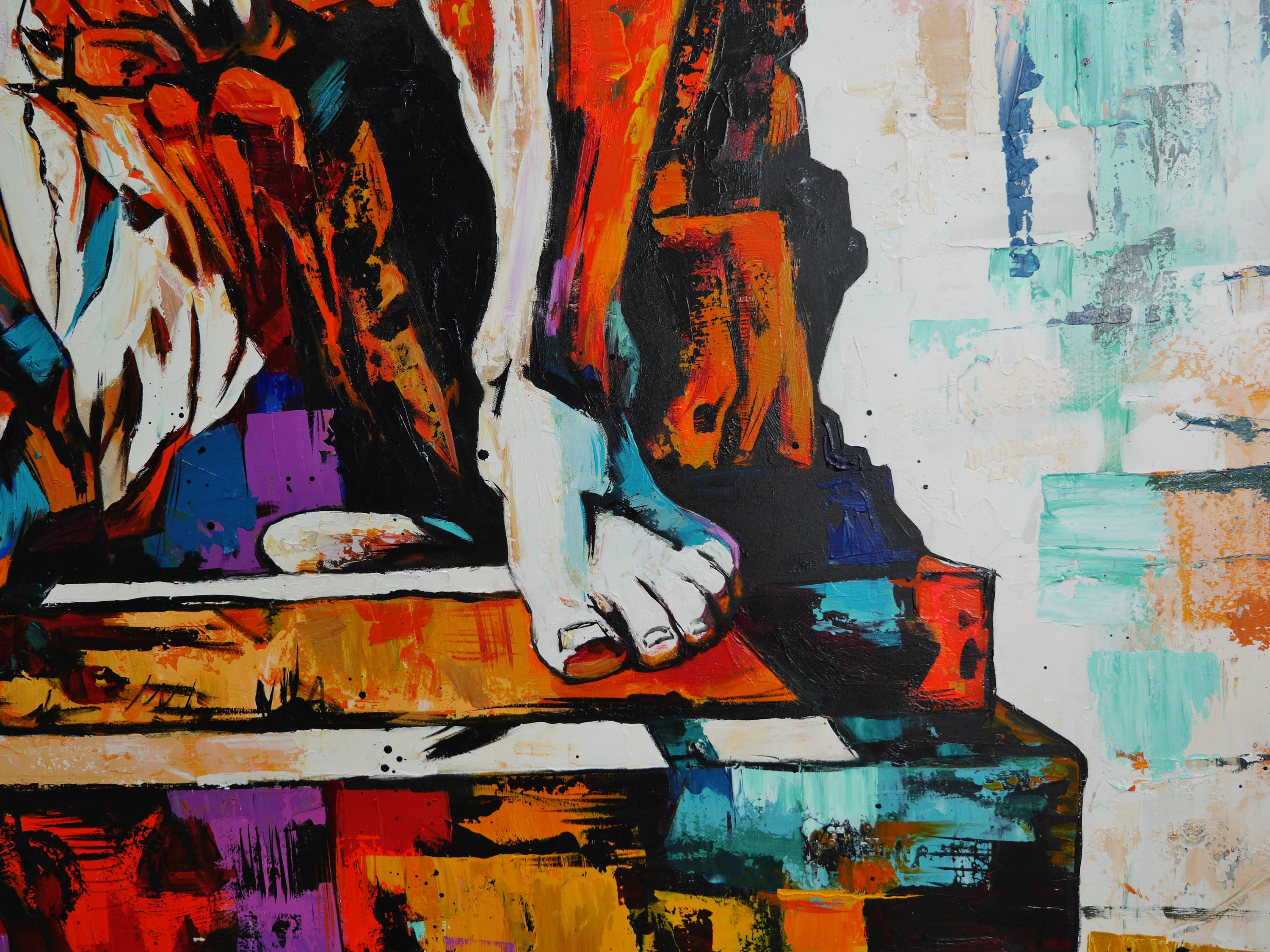 Thought 140cm x 180cm Statue Textured Abstract Realism Painting (SOLD)