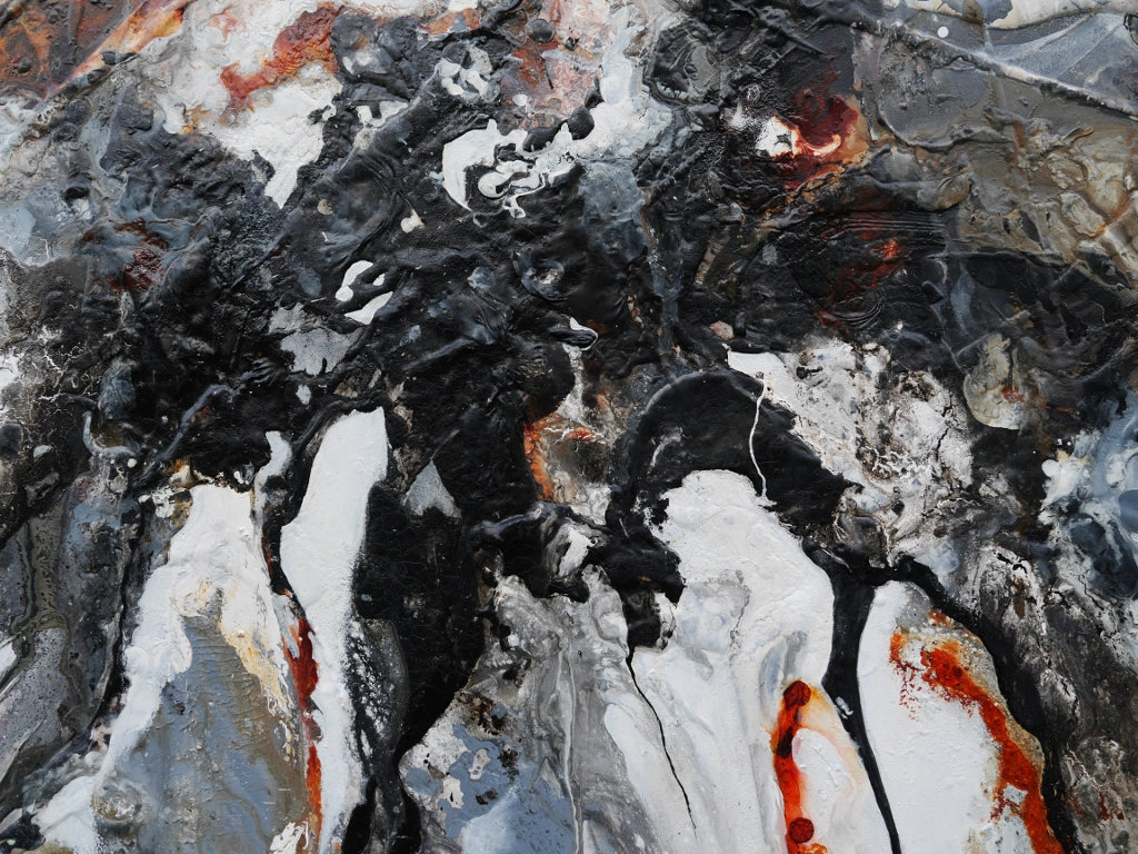 Slated Performance 180cm x 180cm Rustic Textured Abstract Painting (SOLD)