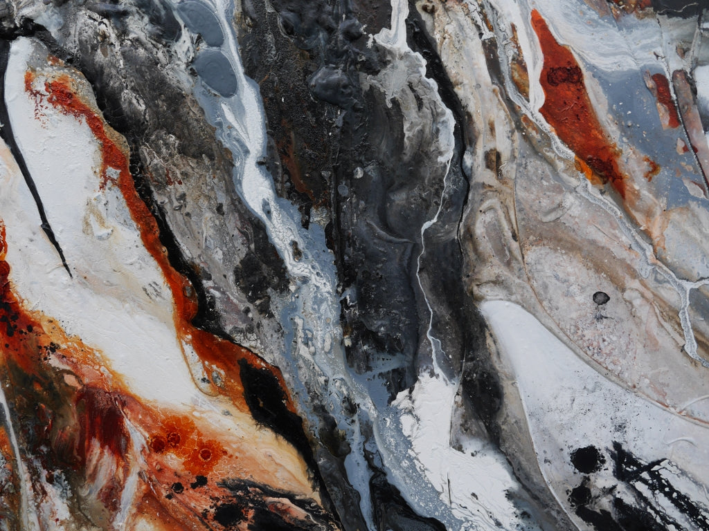 Slated Performance 180cm x 180cm Rustic Textured Abstract Painting (SOLD)