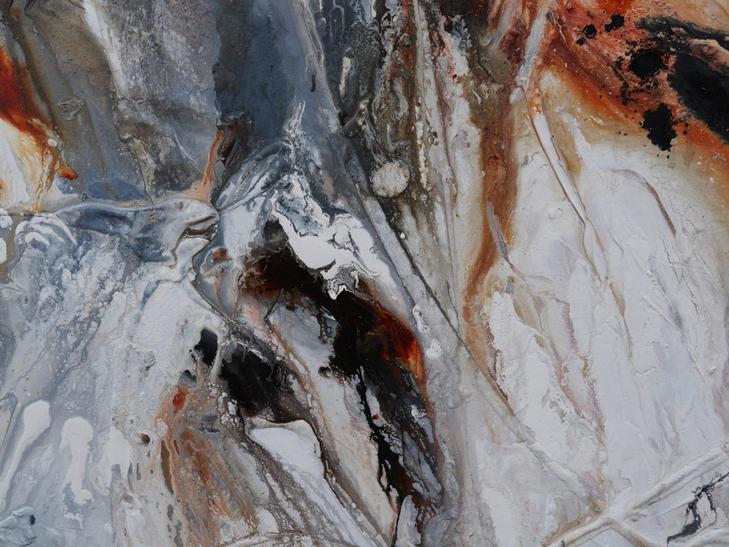Slated Performance 180cm x 180cm Rustic Textured Abstract Painting (SOLD)