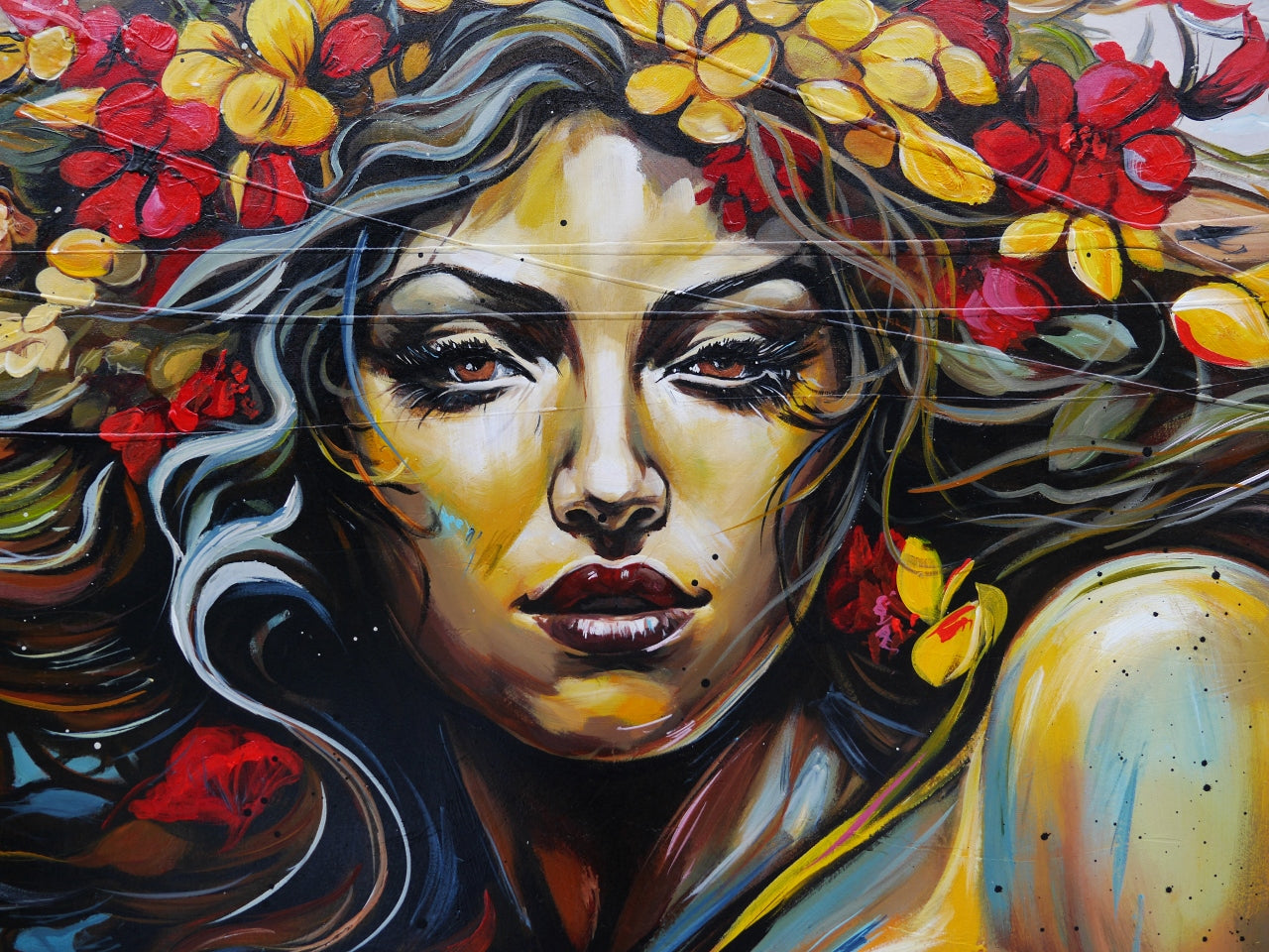 Aphrodite 240cm x 120cm Abstract Realism Textured Framed Painting (SOLD)