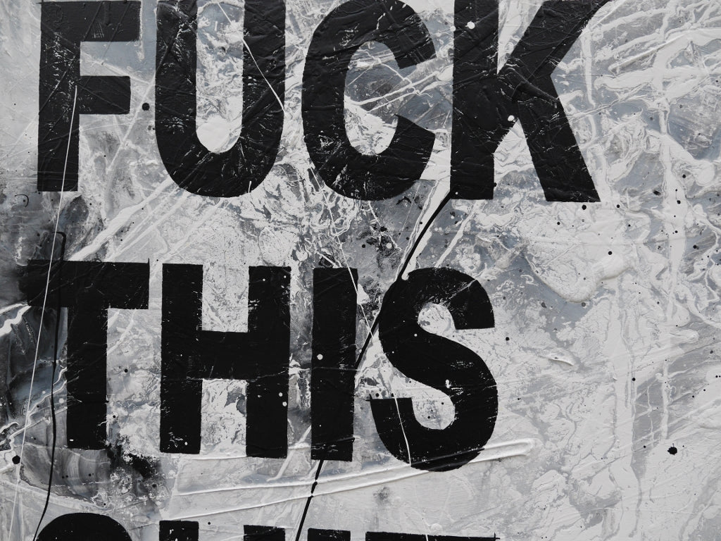 Shopping 140cm x 180cm Textured Urban Pop Art Painting