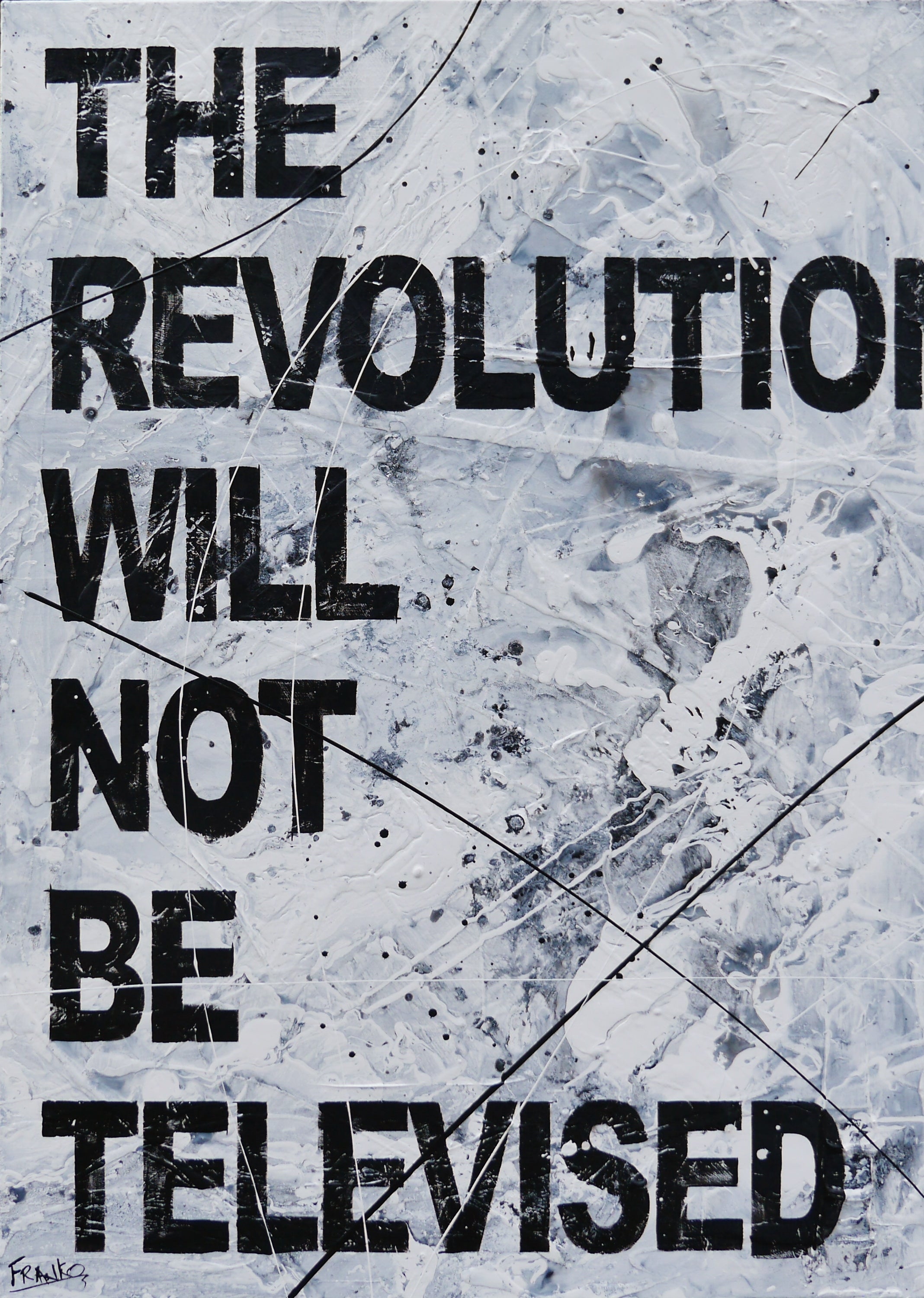 The Revo 100cm x 140cm Textured Urban Pop Art Painting (SOLD)-Urban Pop Art-[Franko_Artist]-[Australian_artist]-[Gold_Coast]-[Brisbane]-[modern]-[contemporary]-[original]-[Large_artwork]-Franklin Art Studio