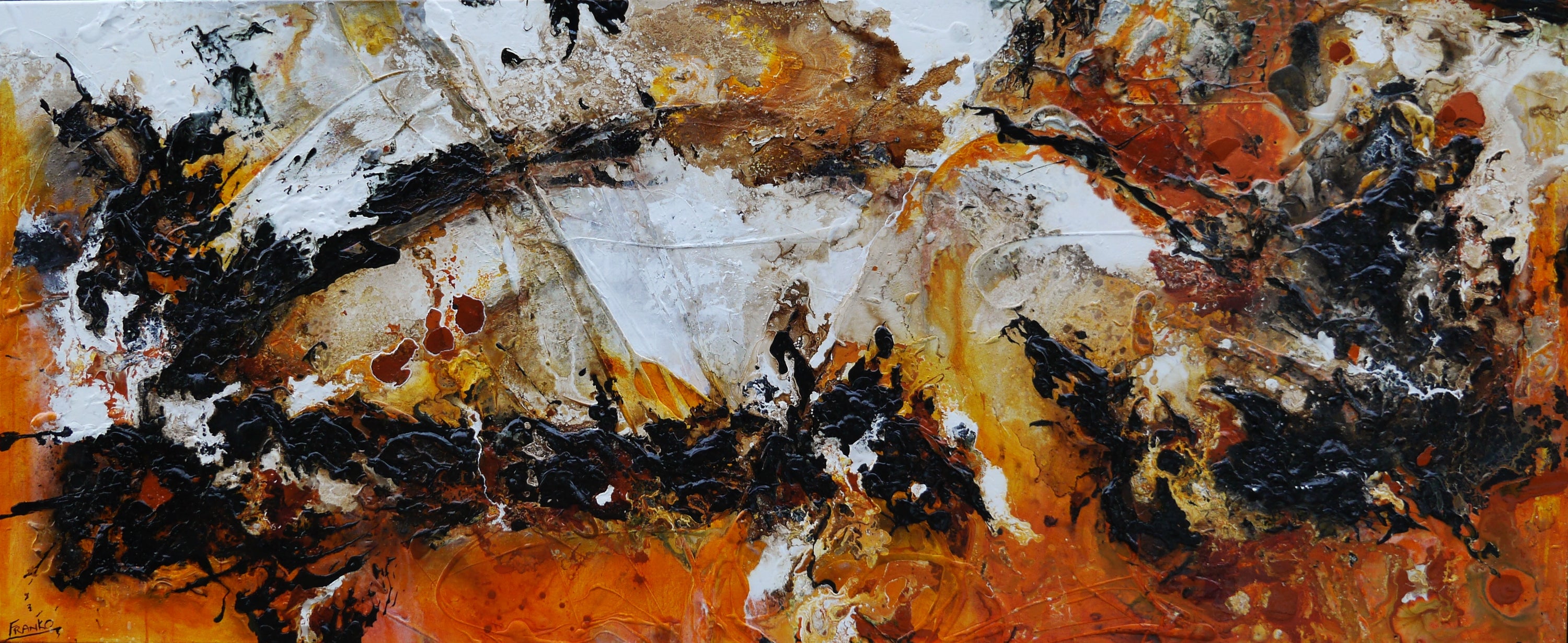 Illicit 240cm x 100cm Oxide Textured Abstract Painting-Abstract-[Franko_Artist]-[Australian_artist]-[Gold_Coast]-[Brisbane]-[modern]-[contemporary]-[original]-[Large_artwork]-Franklin Art Studio