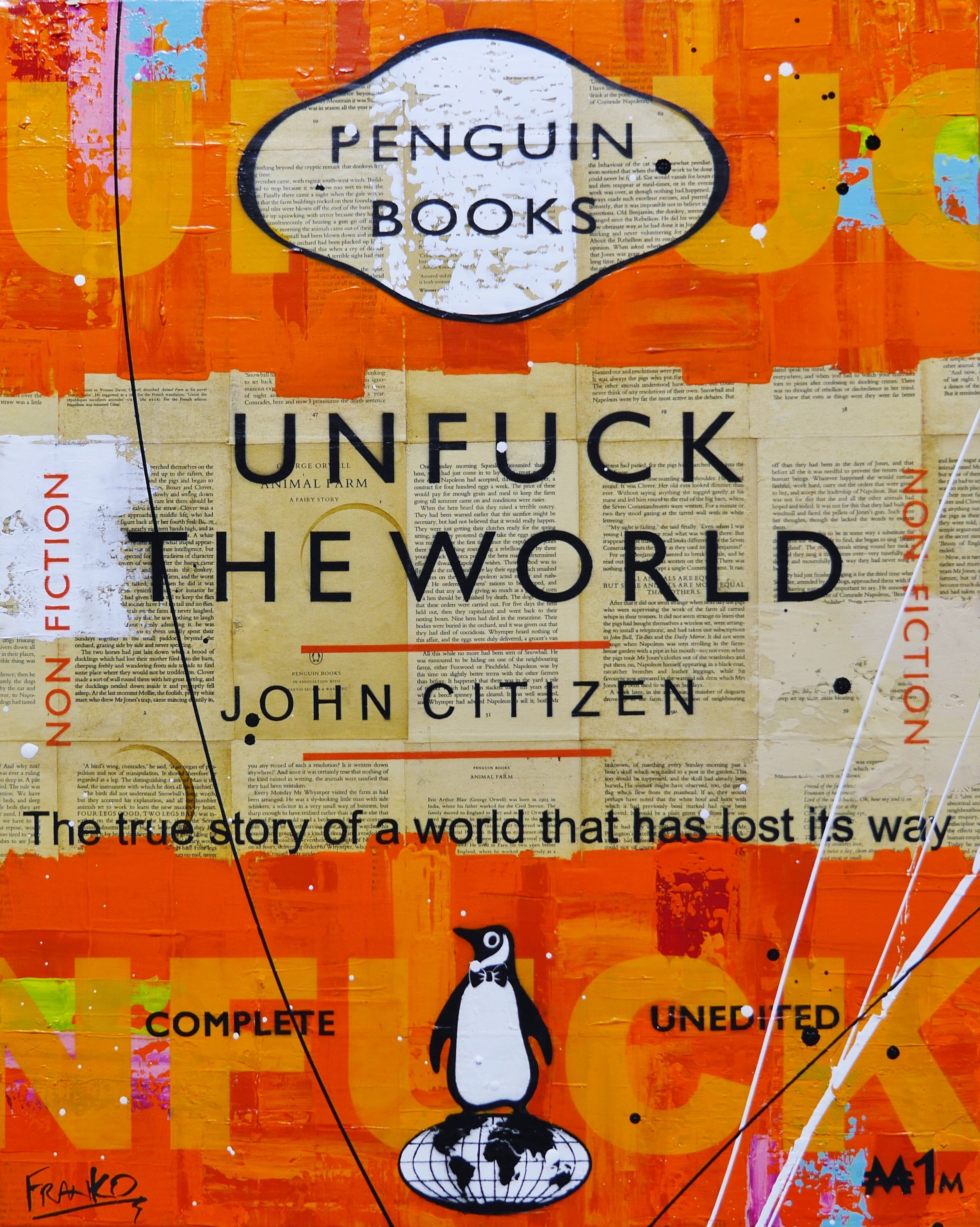 Mini World 60cm x 75cm Urban Pop Book Club Painting