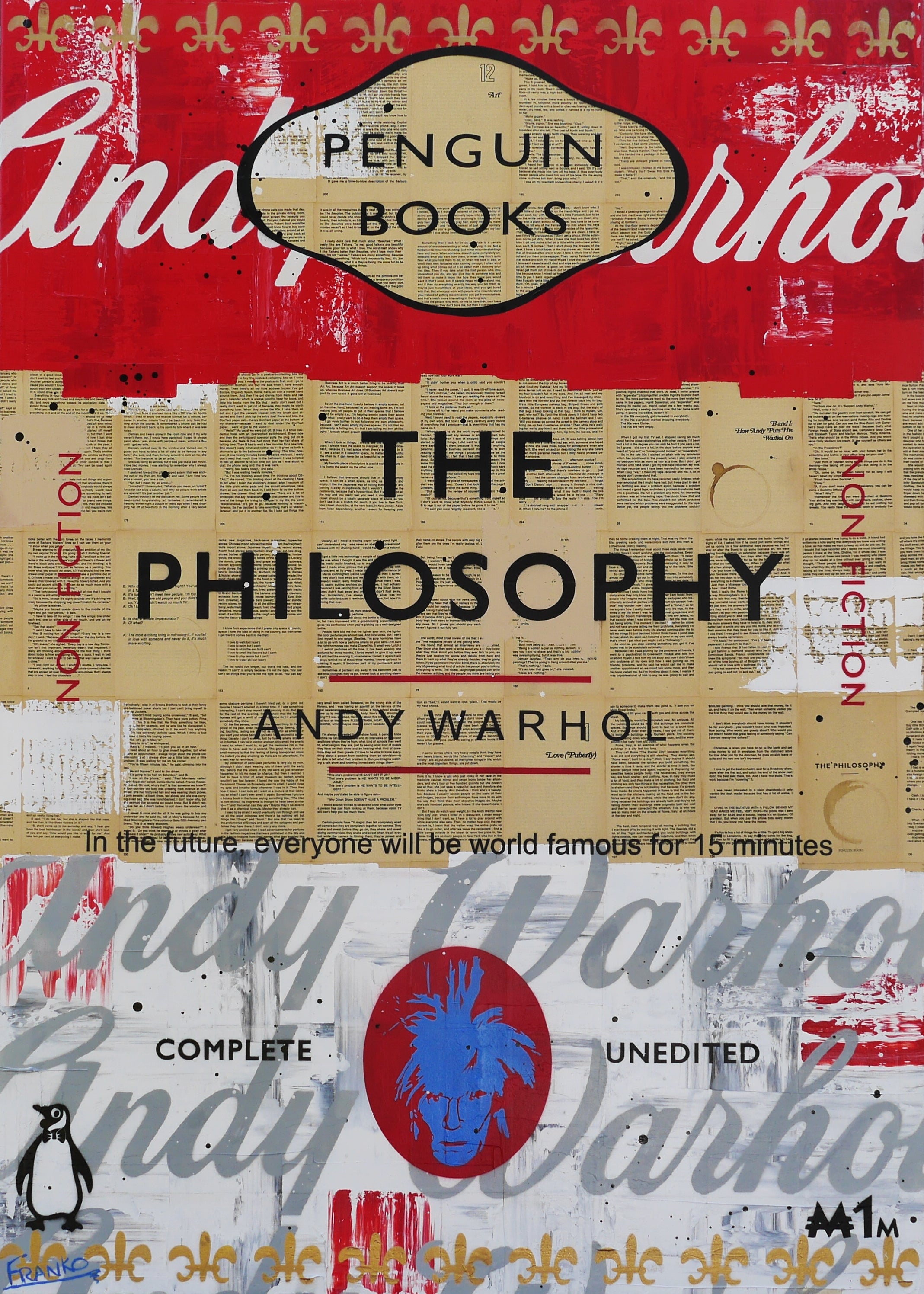 Andy 100cm x 140cm Urban Pop Book Club Painting-book club-[Franko_Artist]-[Australian_artist]-[Gold_Coast]-[Brisbane]-[modern]-[contemporary]-[original]-[Large_artwork]-Franklin Art Studio